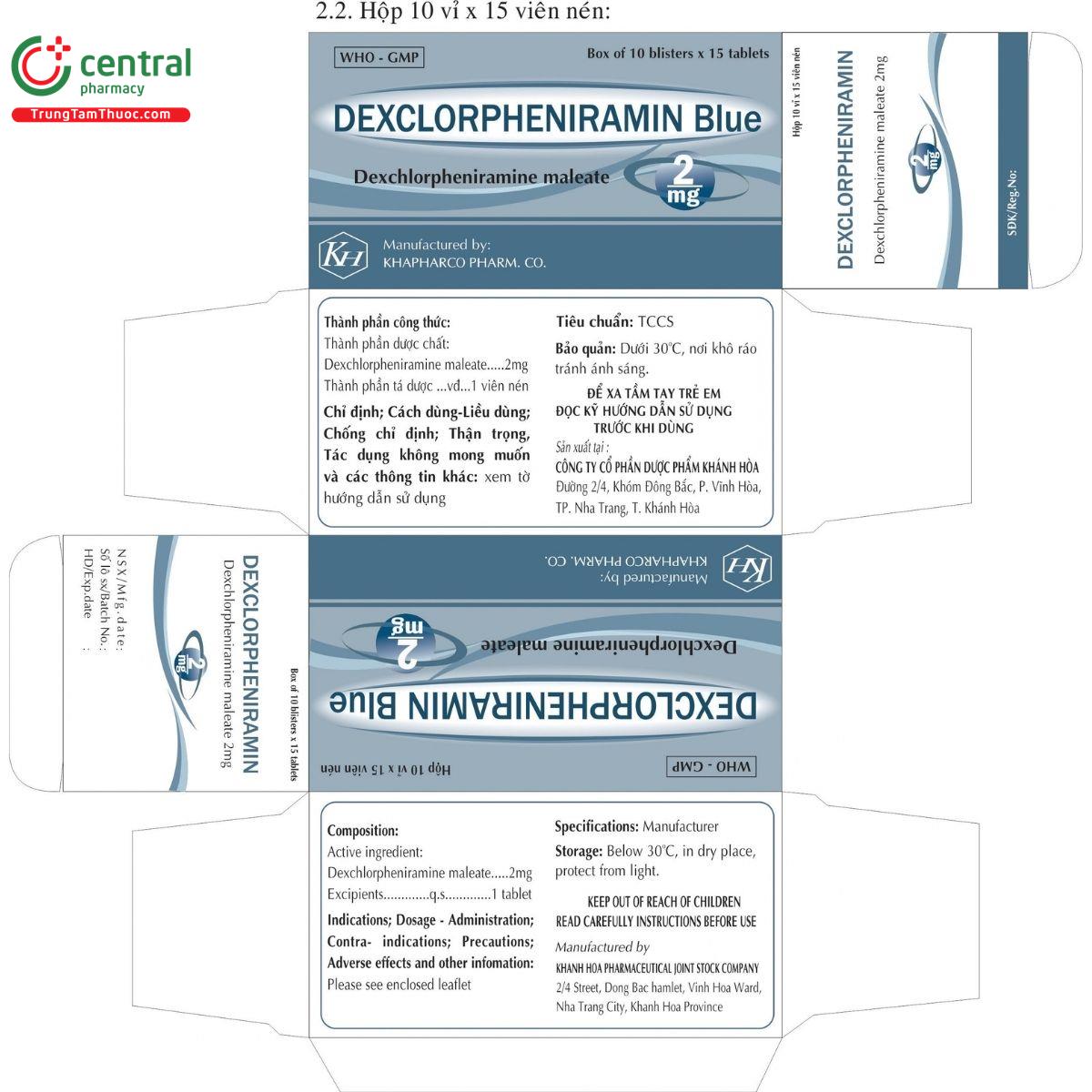 thuoc dexclorpheniramin blue 5 U8432