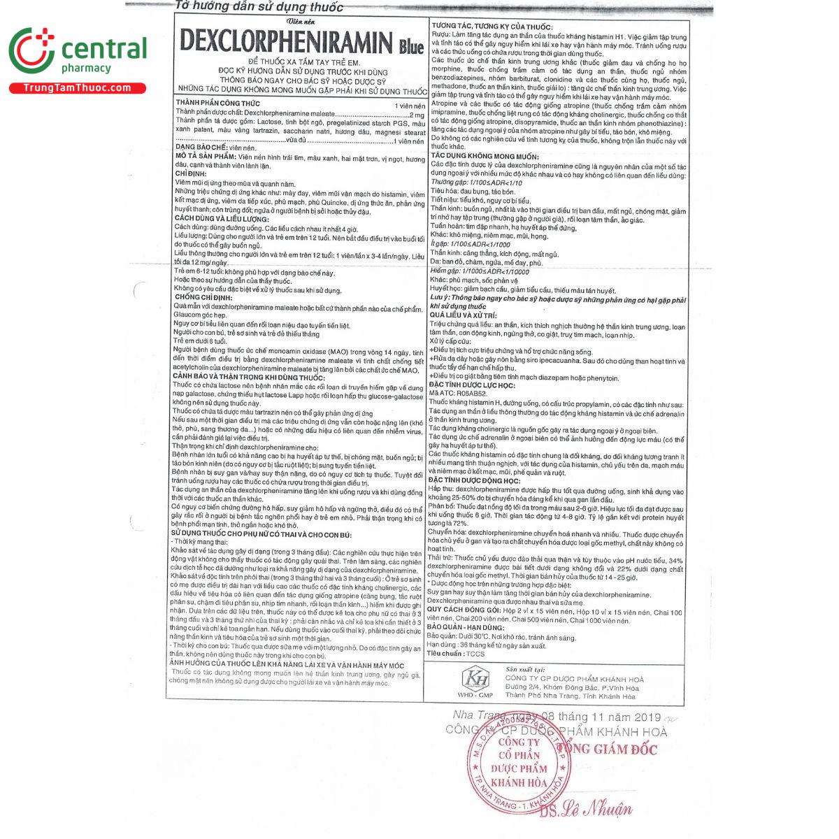 thuoc dexclorpheniramin blue 6 M5783