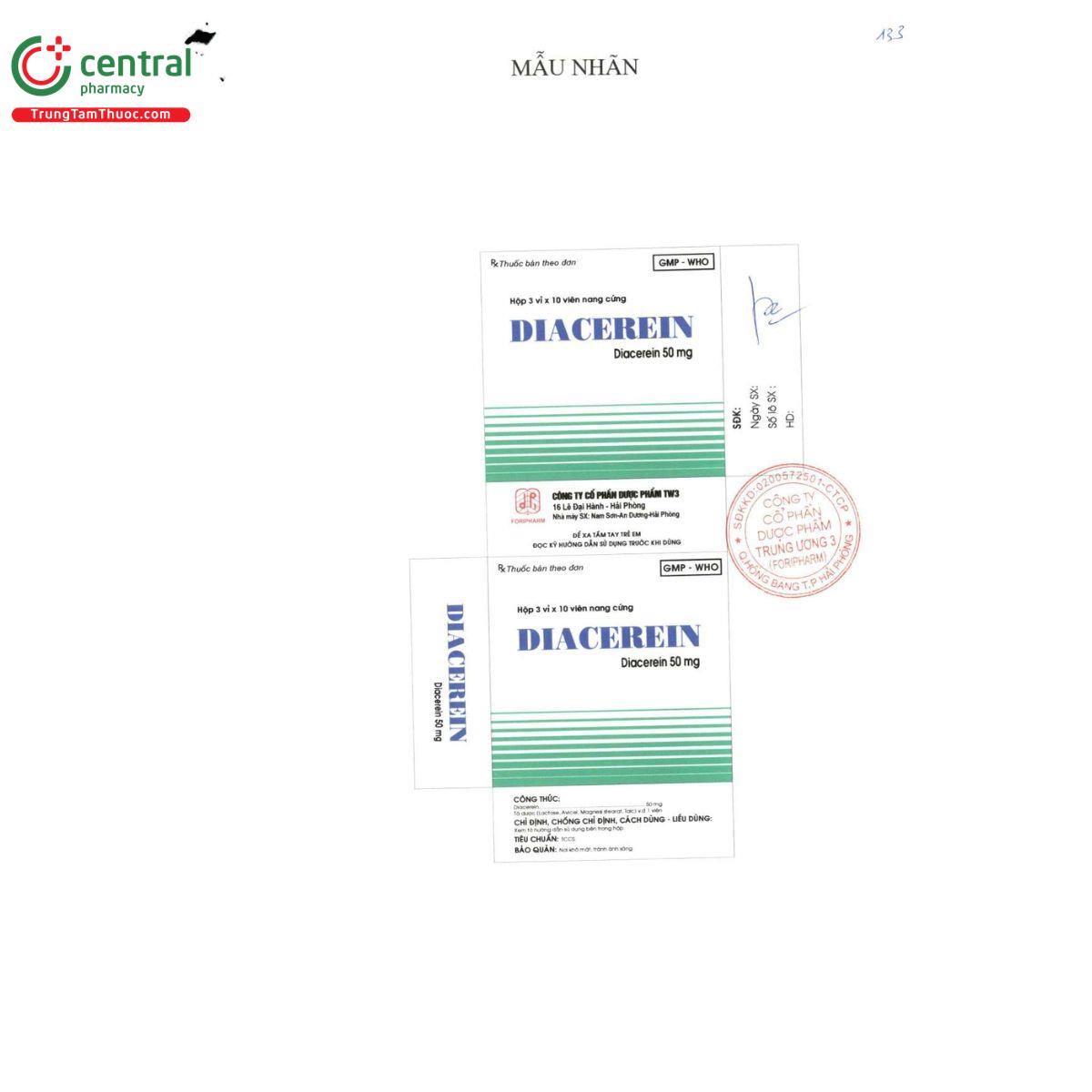 thuoc diacerein 50mg tw3 4 G2372 thuoc diacerein 50mg tw3 4 G2372