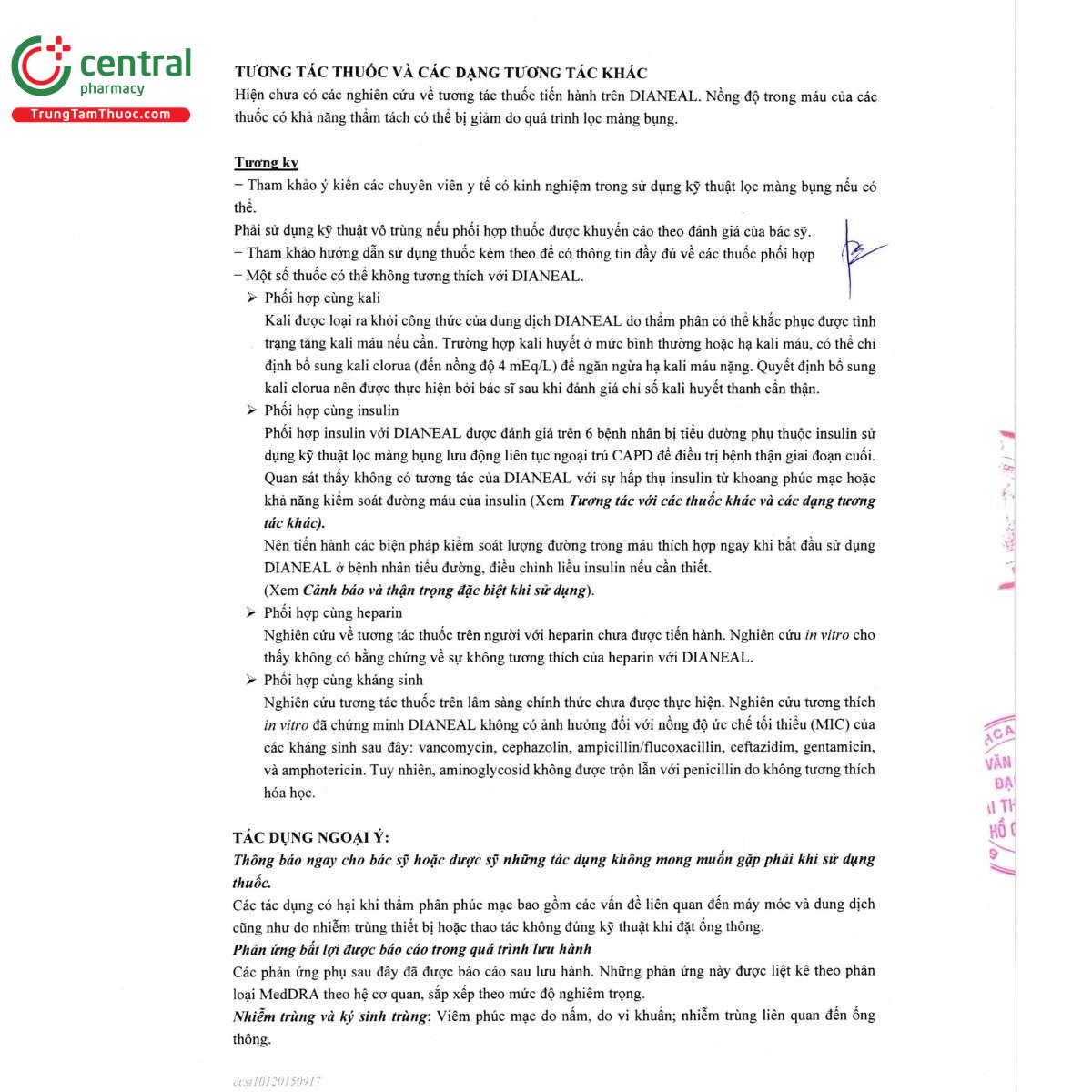 thuoc dianeal low calcium 25meq l peritoneal dialysis solution with 425 dextrose 10 U8664