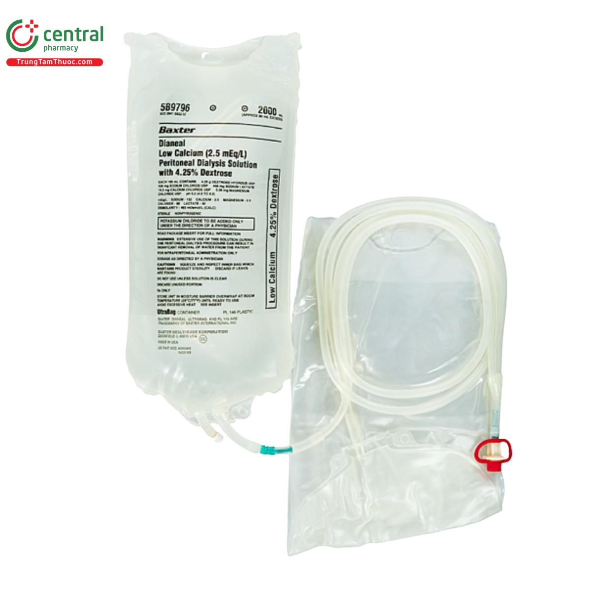 thuoc dianeal low calcium 25meq l peritoneal dialysis solution with 425 dextrose E1585