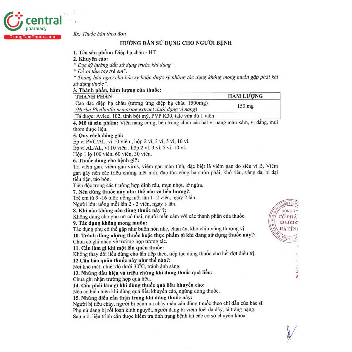 thuoc diep ha chau ht 5 G2688 thuoc diep ha chau ht 5 G2688