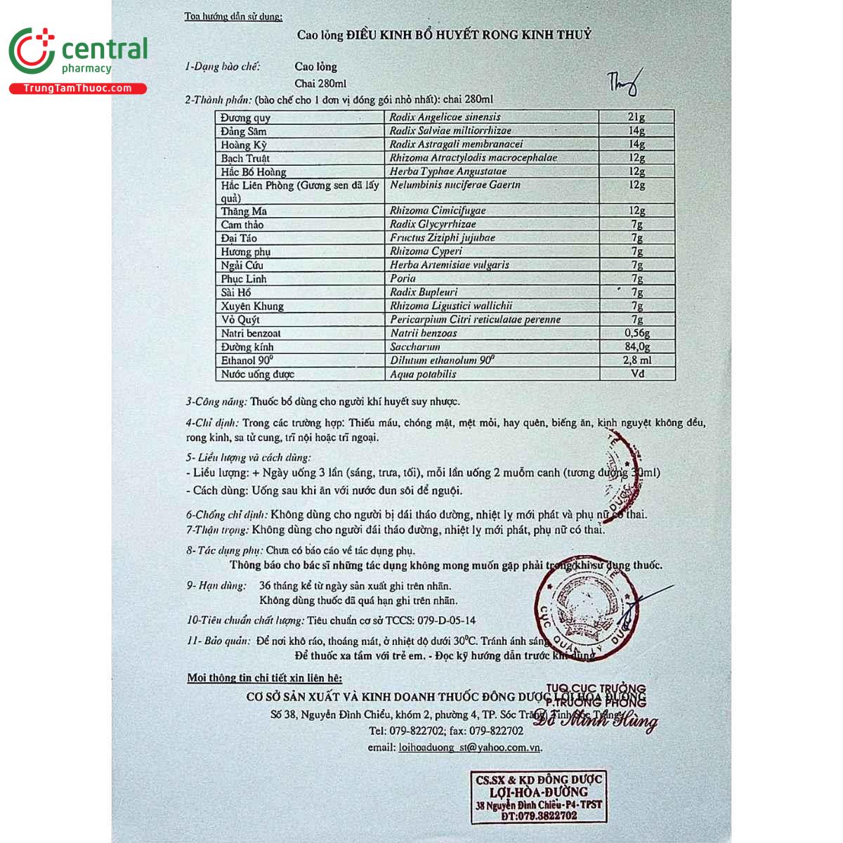 thuoc dieu kinh bo huyet rong kinh thuy 3 M4230 thuoc dieu kinh bo huyet rong kinh thuy 3 M4230