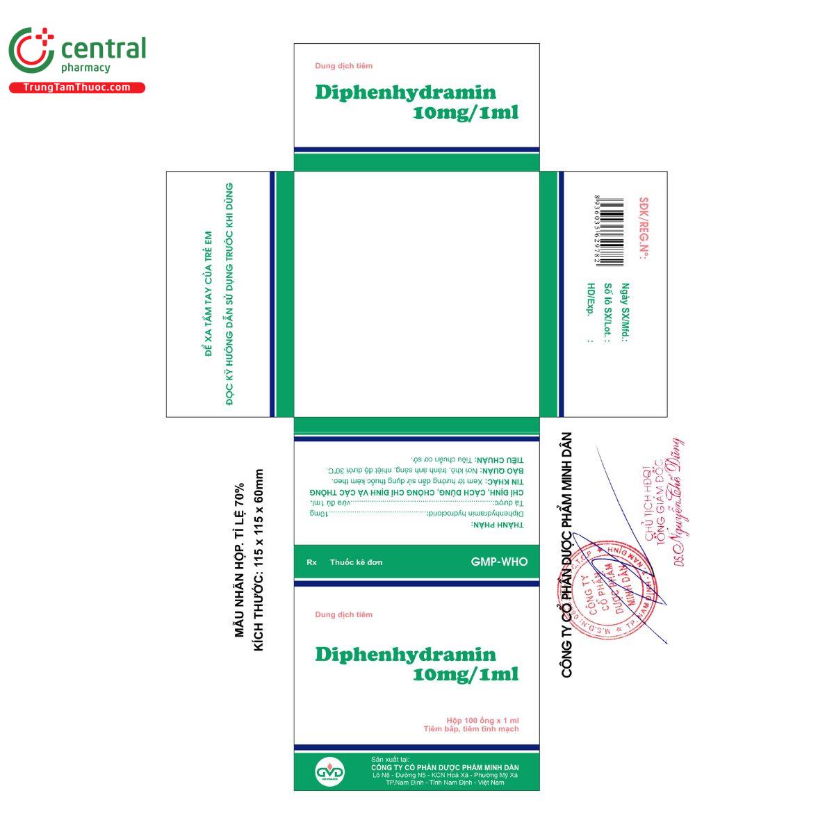 thuoc diphenhydramin 10mg 1ml minh dan 4 V8137 thuoc diphenhydramin 10mg 1ml minh dan 4 V8137