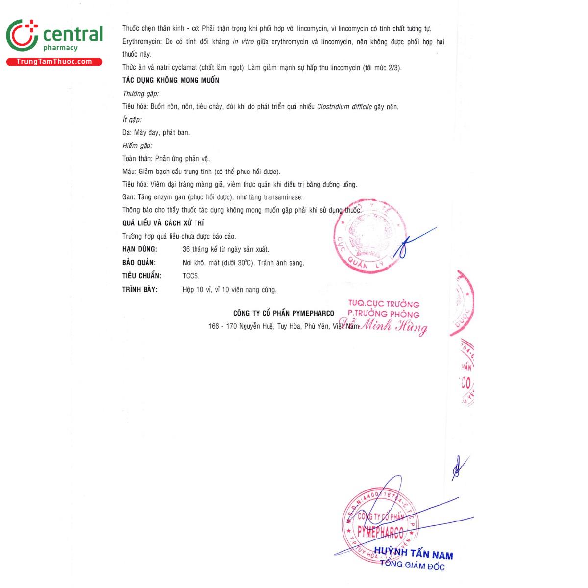 thuoc dk lincomycin 500 6 I3463 thuoc dk lincomycin 500 6 I3463