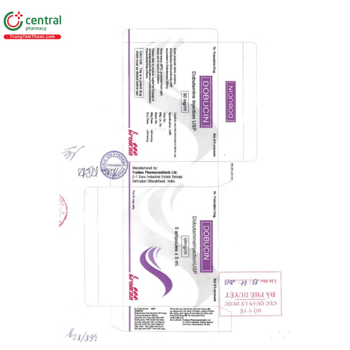 thuoc dobucin 250mg 5ml 6 P6252