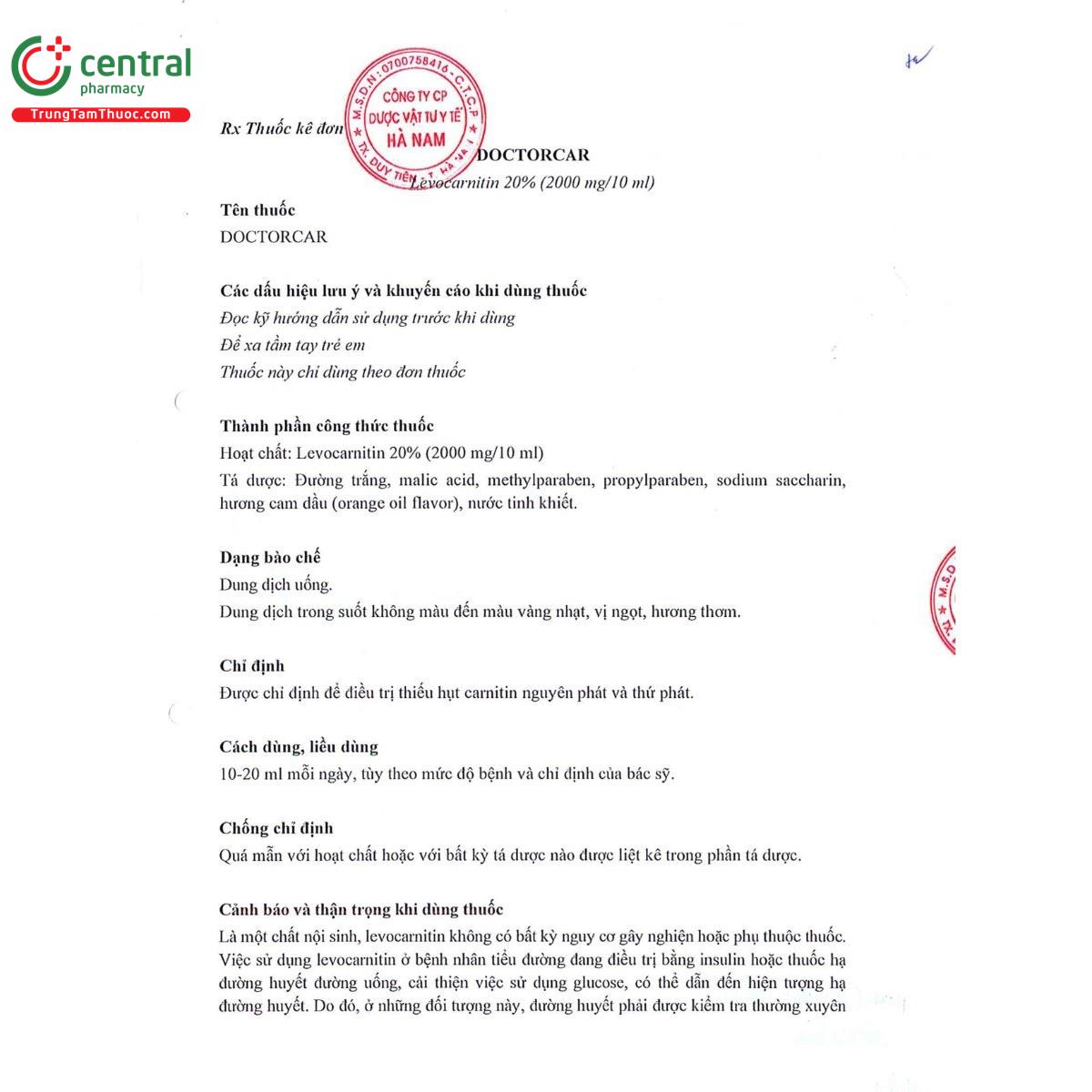 thuoc doctorcar 2000mg 10ml 13 U8825