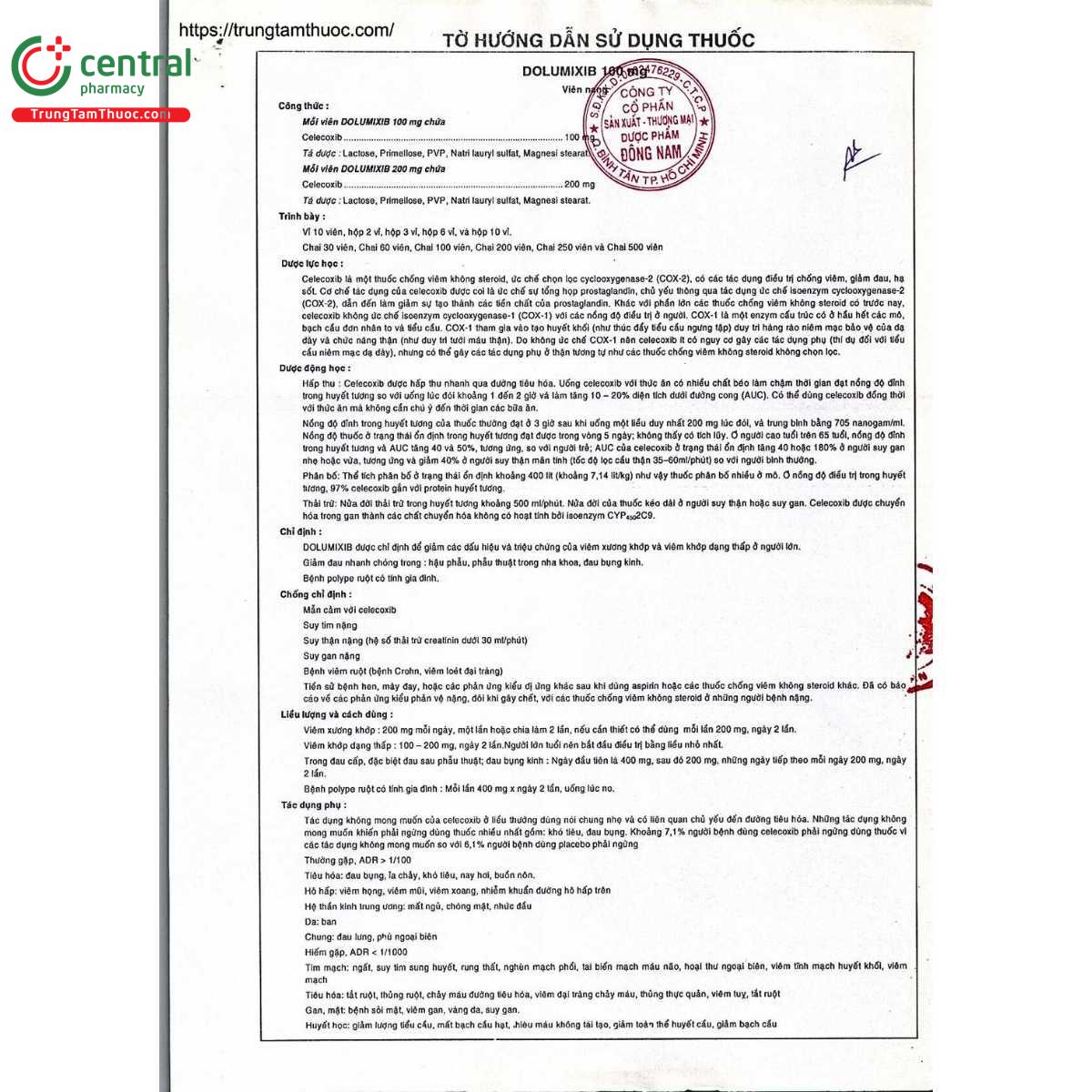 thuoc dolumixib 100mg 7 L4411 thuoc dolumixib 100mg 7 L4411