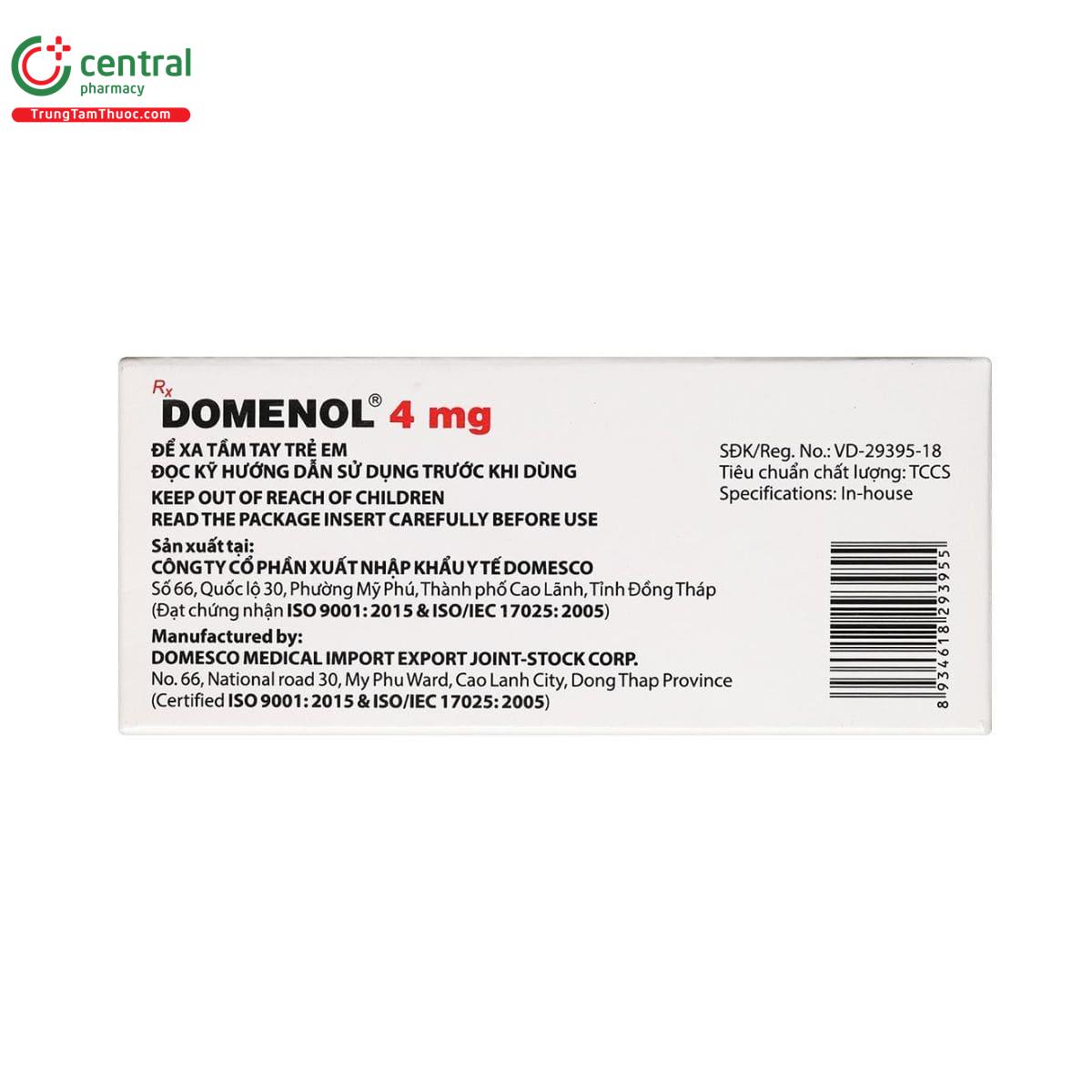 thuoc domenol 4mg 4 G2606 thuoc domenol 4mg 4 G2606