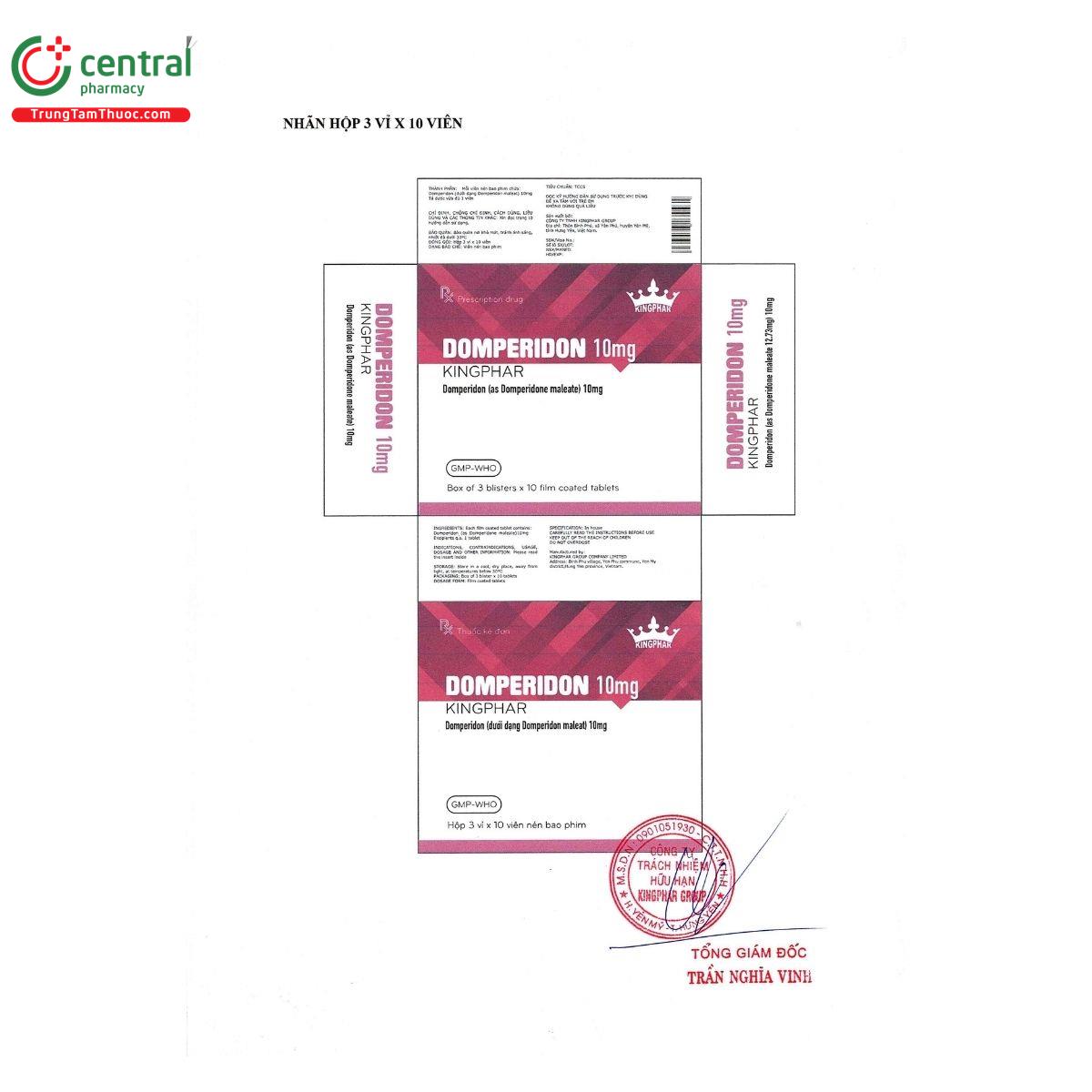 thuoc domperidon 10 mg kingphar 2 A0466