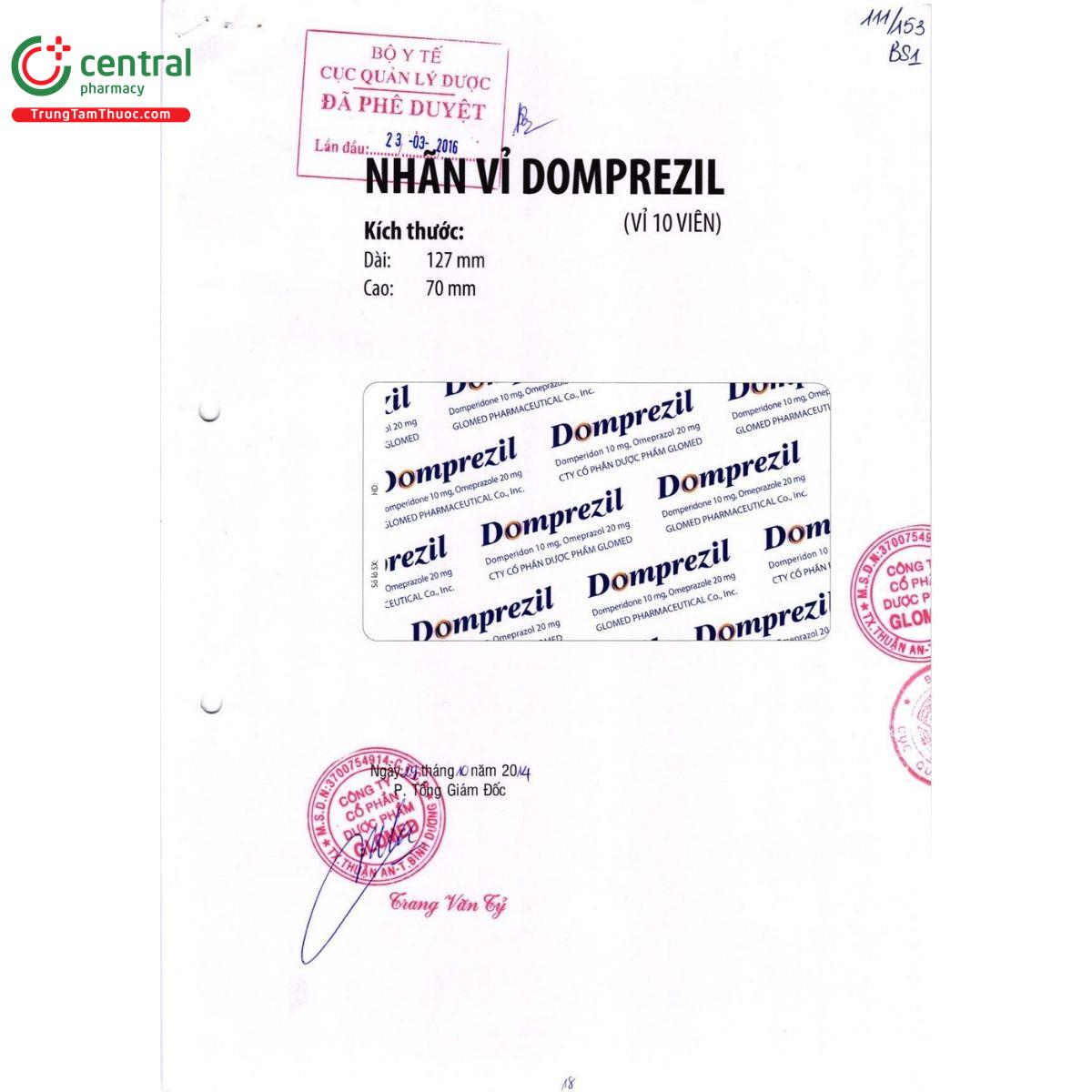 thuoc domprezil glomed 3 H3228 thuoc domprezil glomed 3 H3228