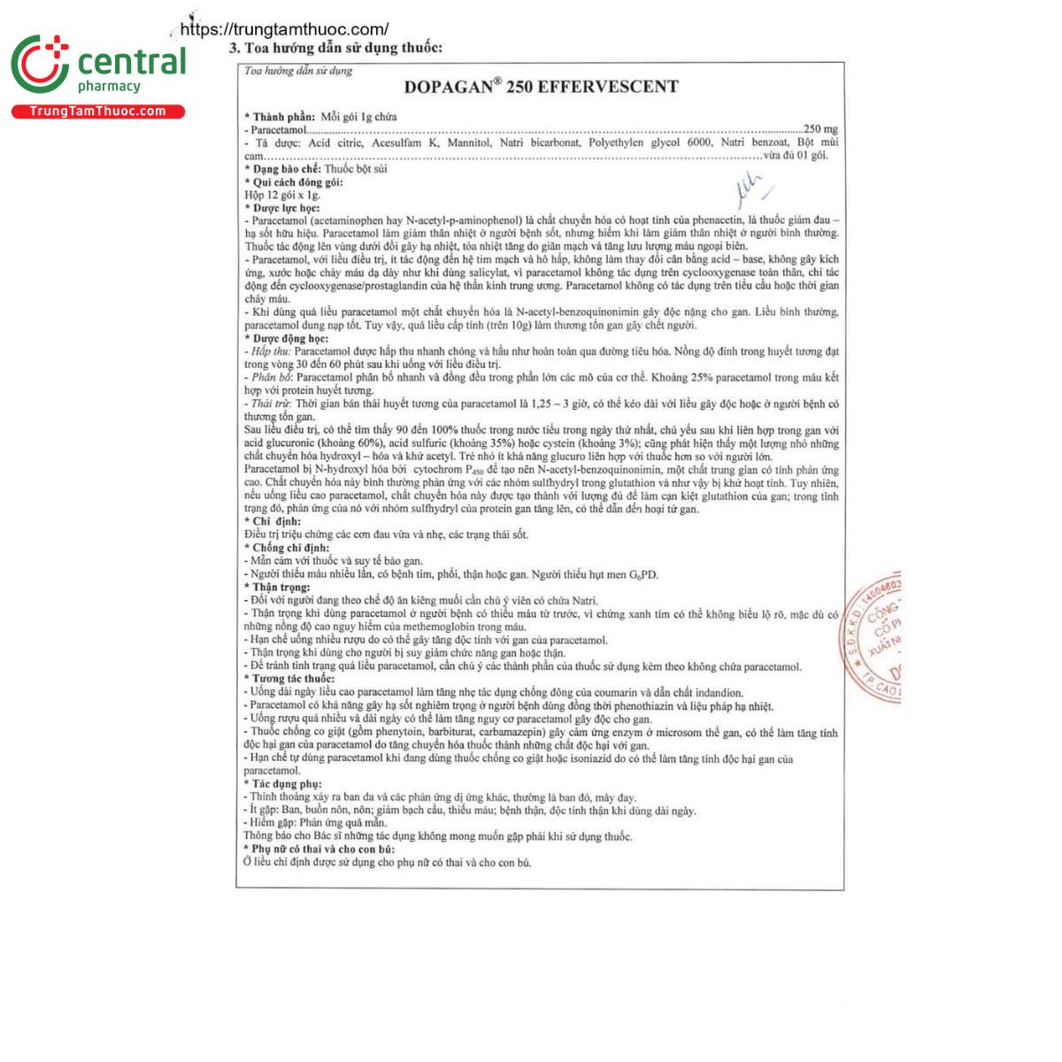 thuoc dopagan 250mg effervescent bot sui 3 P6720 thuoc dopagan 250mg effervescent bot sui 3 P6720