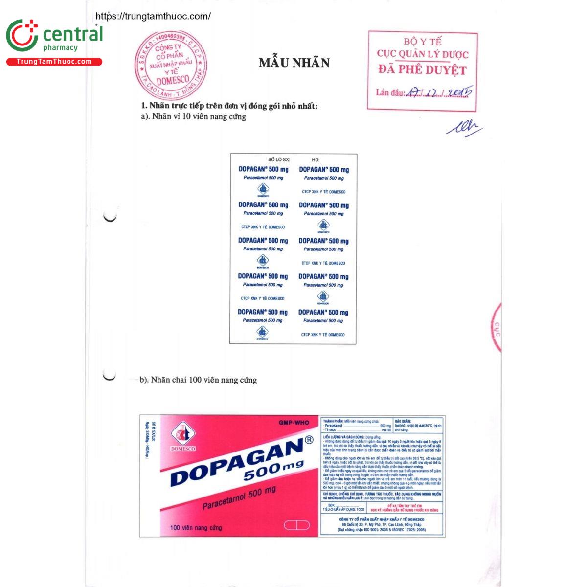 thuoc dopagan 500mg vien nang cung 4 A0406 thuoc dopagan 500mg vien nang cung 4 A0406