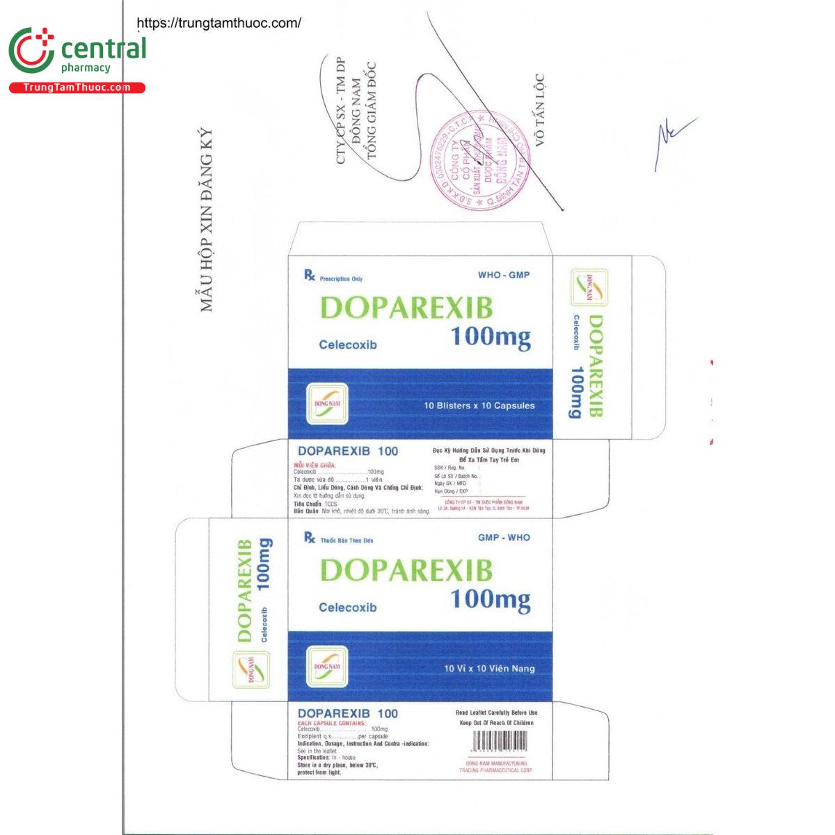 thuoc doparexib 100mg 5 G2164 thuoc doparexib 100mg 5 G2164