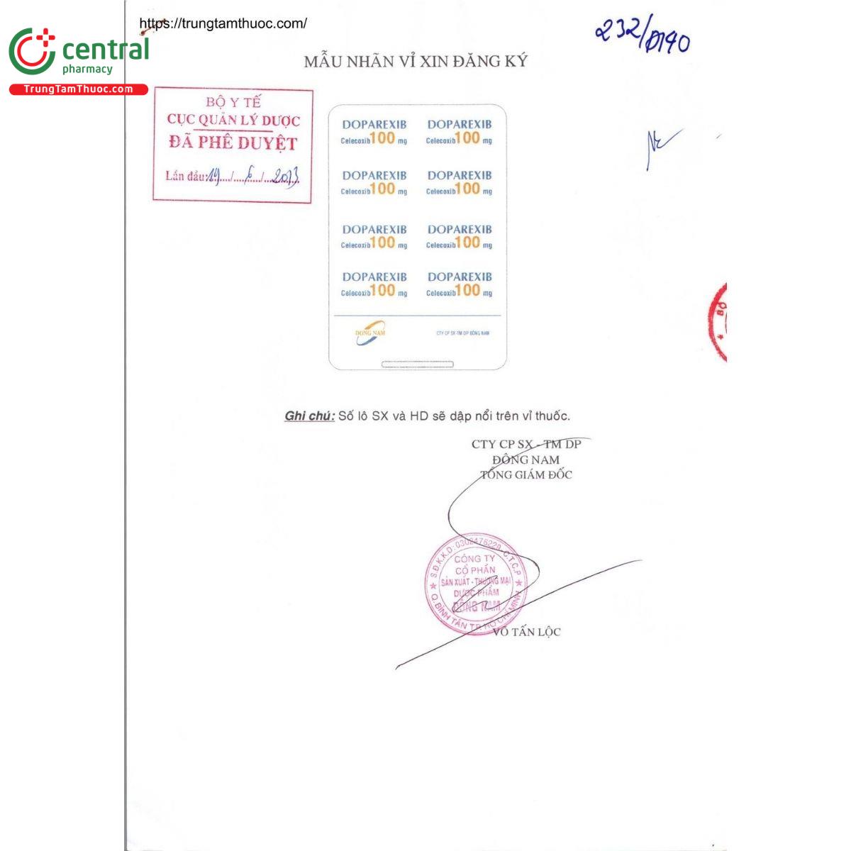 thuoc doparexib 100mg 6 D1075 thuoc doparexib 100mg 6 D1075