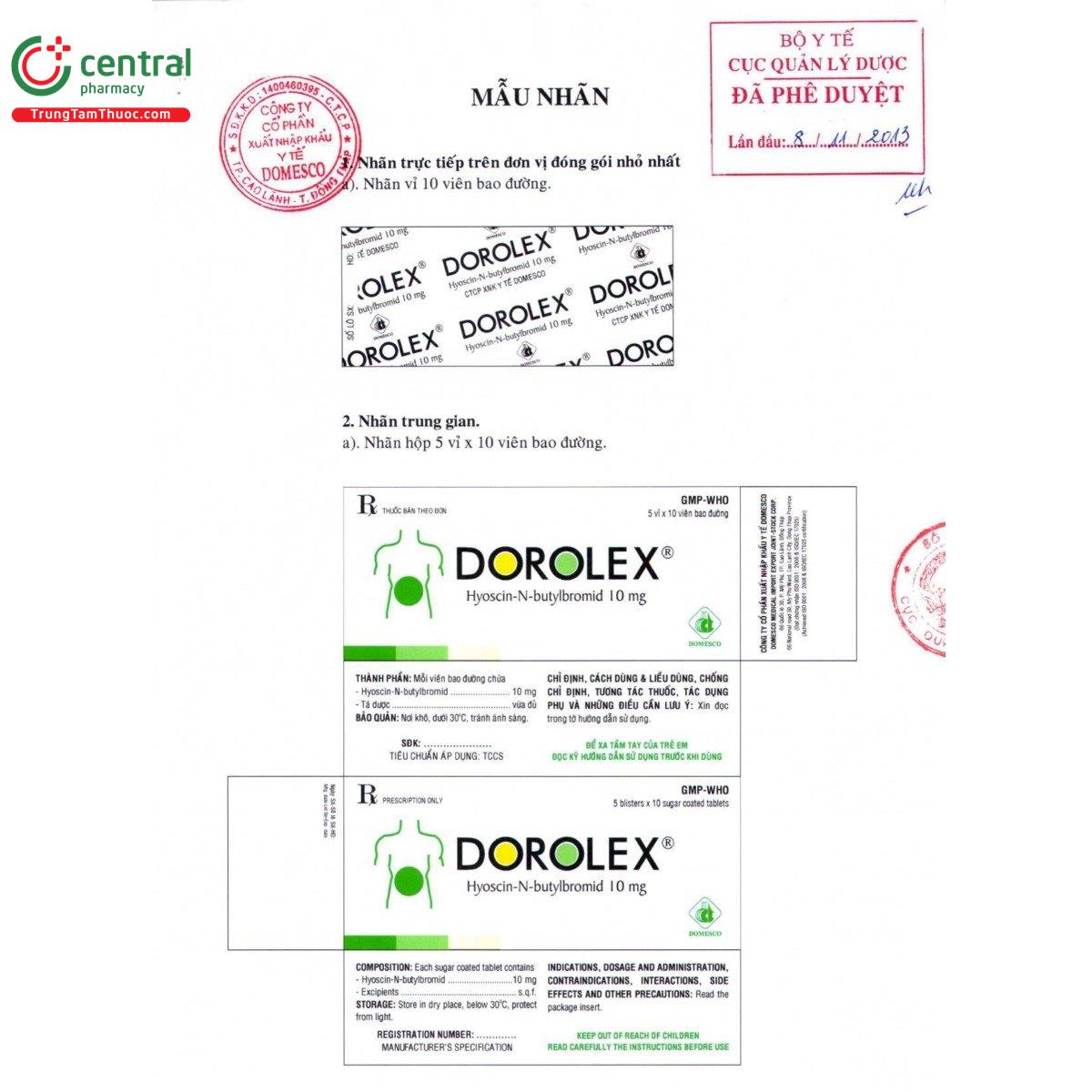 thuoc dorolex 10mg 2 U8368 thuoc dorolex 10mg 2 U8368
