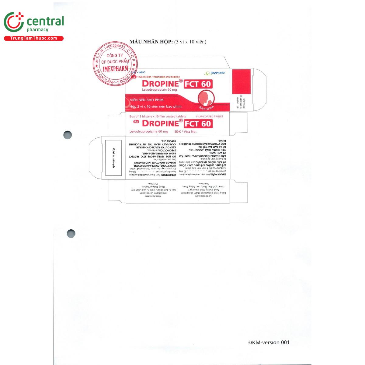 thuoc dropine fct 60mg 2 C1160 thuoc dropine fct 60mg 2 C1160