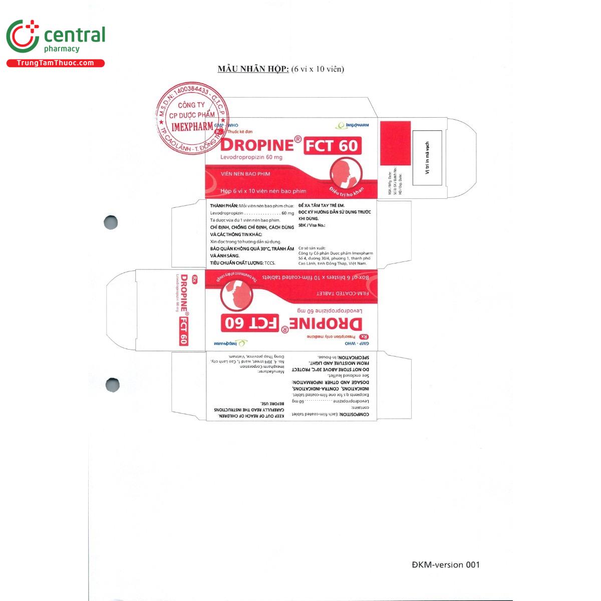 thuoc dropine fct 60mg 3 J3716 thuoc dropine fct 60mg 3 J3716