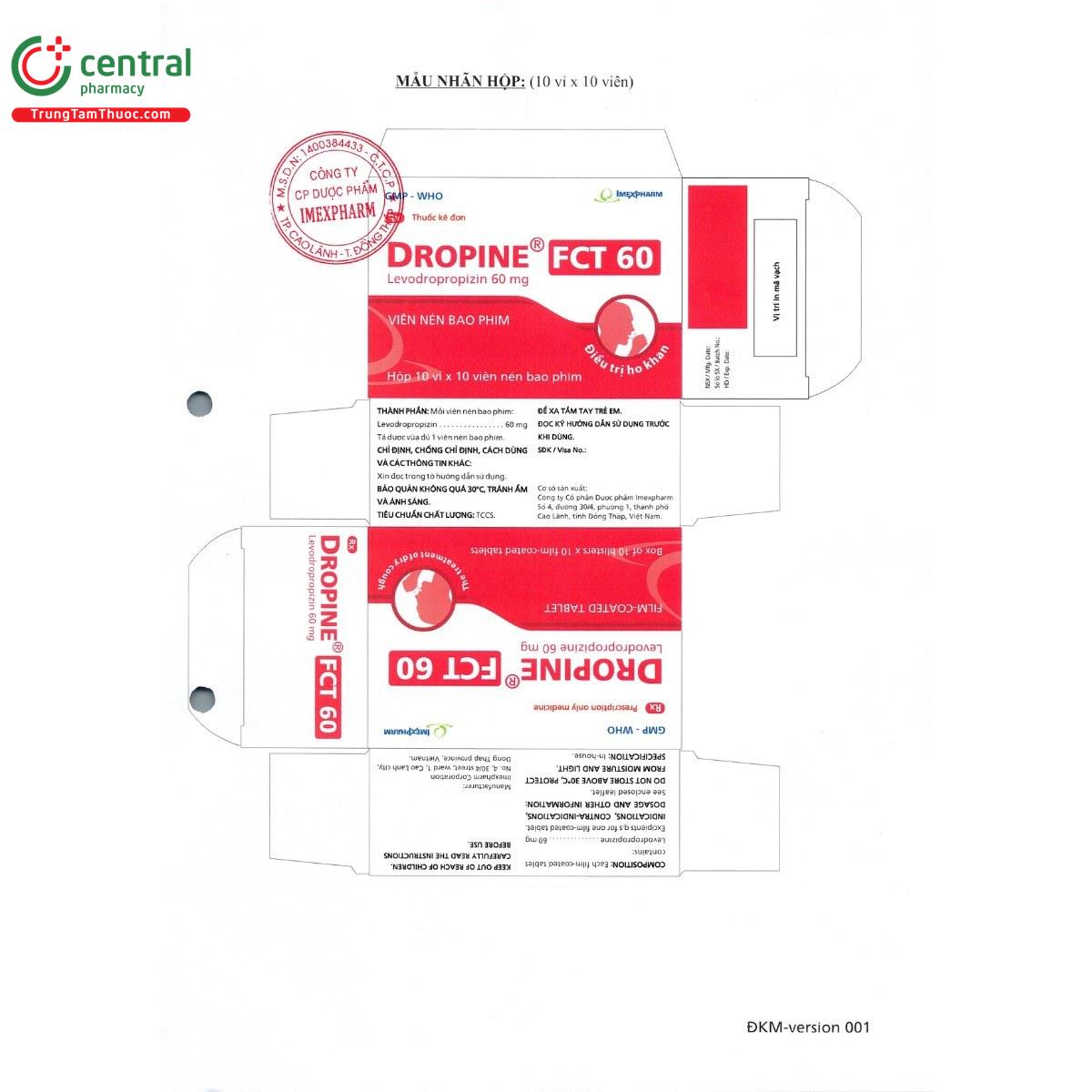 thuoc dropine fct 60mg 4 G2233 thuoc dropine fct 60mg 4 G2233
