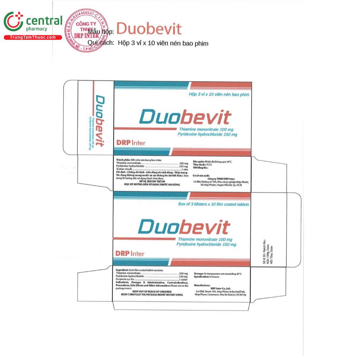 thuoc duobevit 100mg 150mg 2 B0610