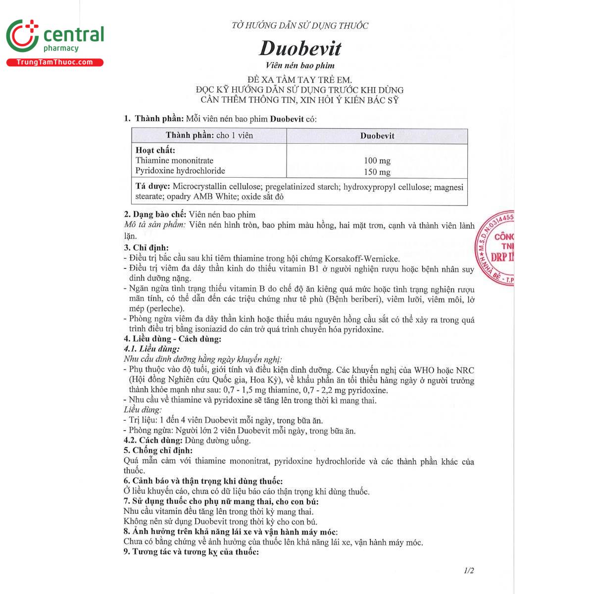 thuoc duobevit 100mg 150mg 4 G2368