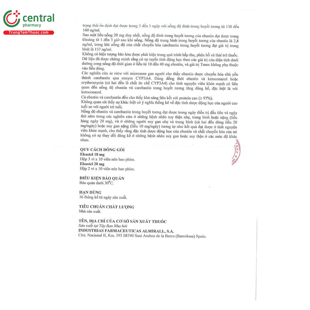 thuoc ebastel 5 M5561 thuoc ebastel 5 M5561