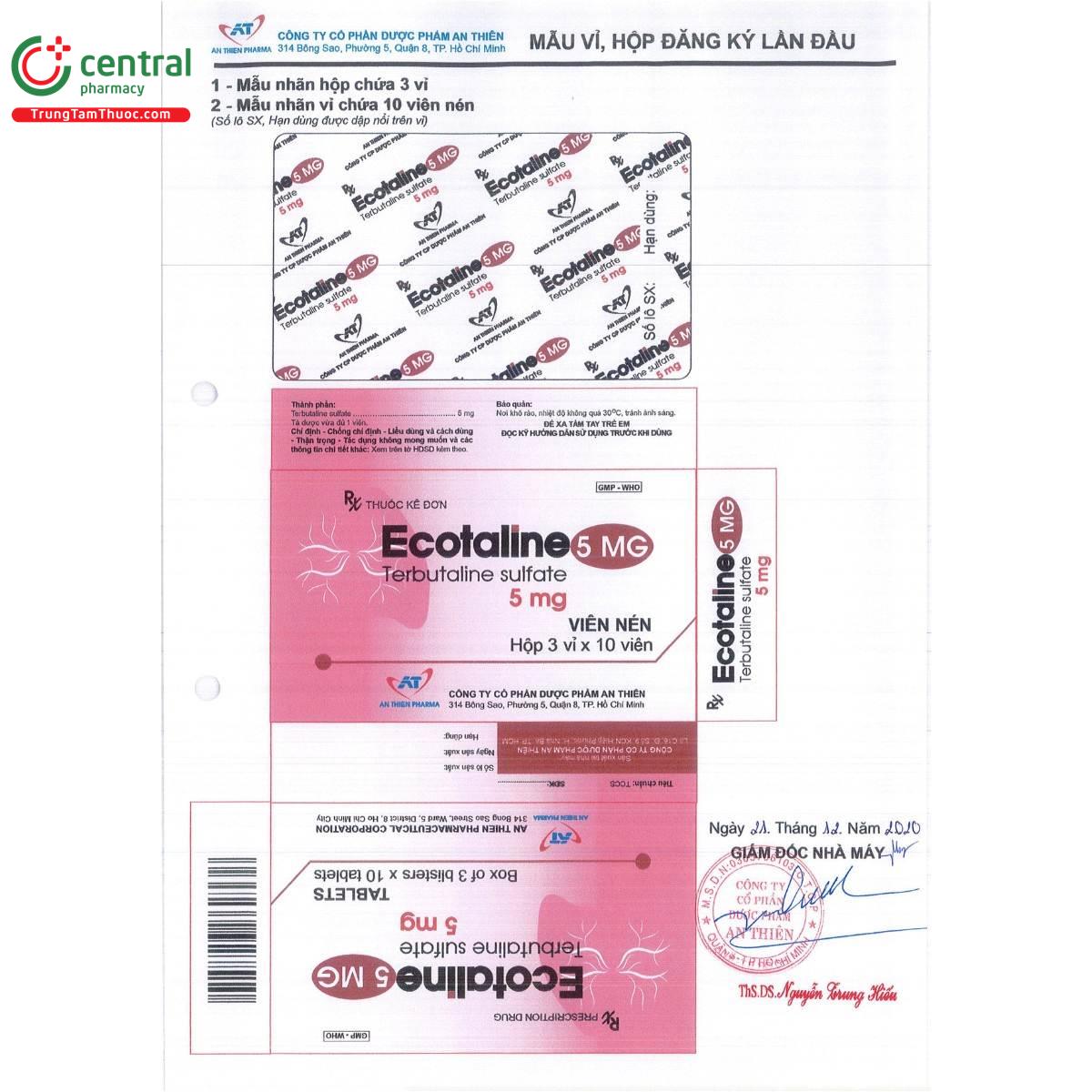thuoc ecotaline 5mg 3 L4168 thuoc ecotaline 5mg 3 L4168
