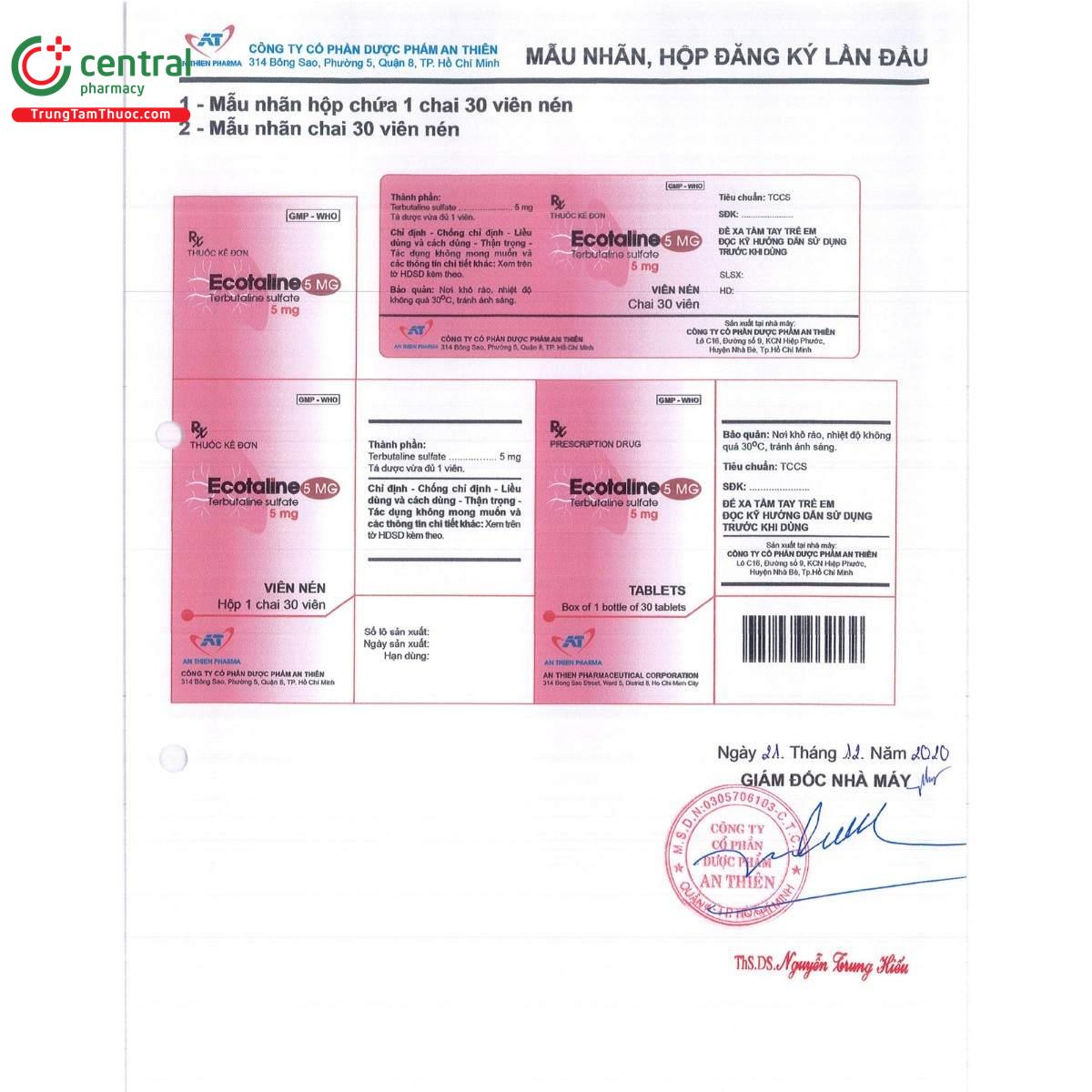 thuoc ecotaline 5mg 6 Q6616 thuoc ecotaline 5mg 6 Q6616