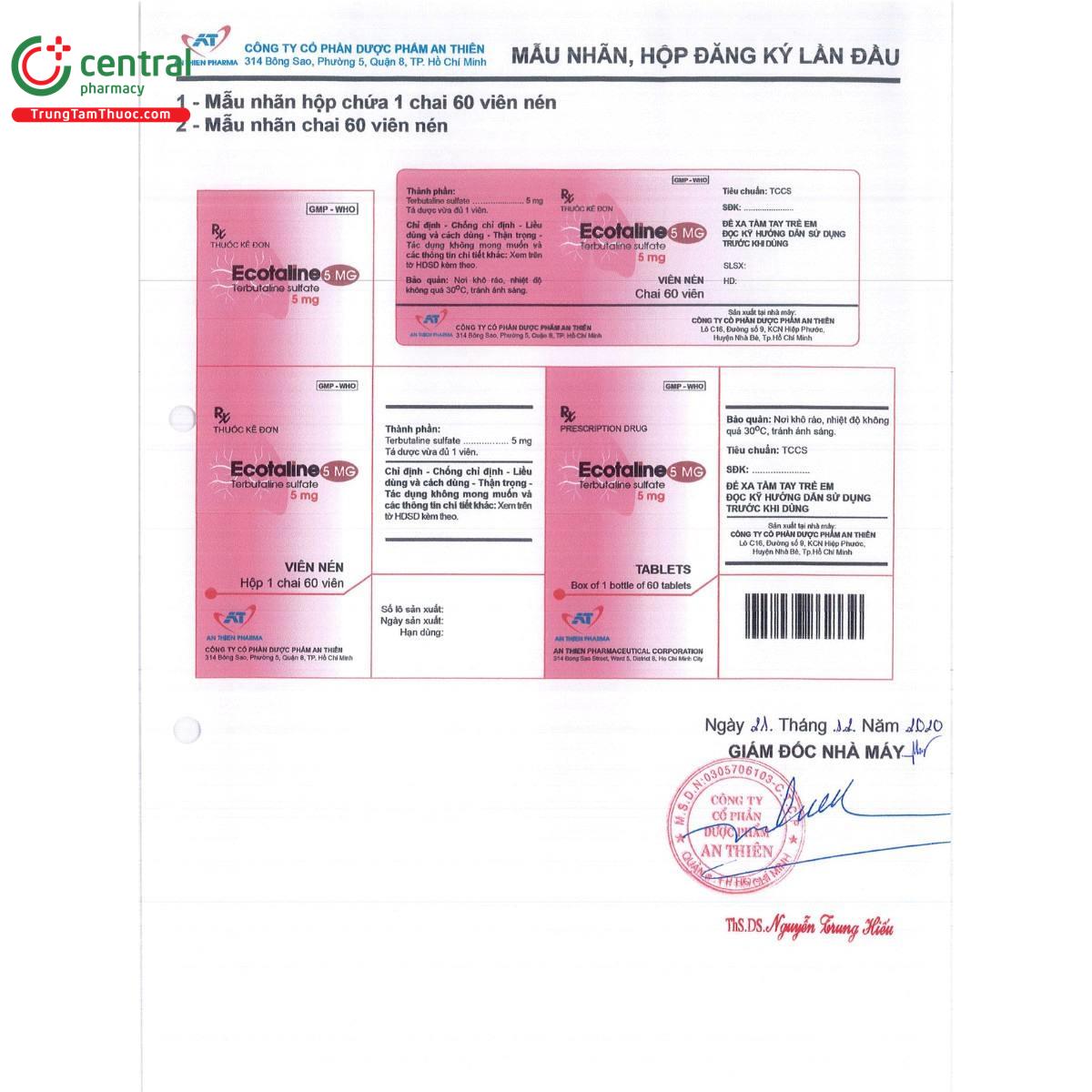 thuoc ecotaline 5mg 7 K4060 thuoc ecotaline 5mg 7 K4060