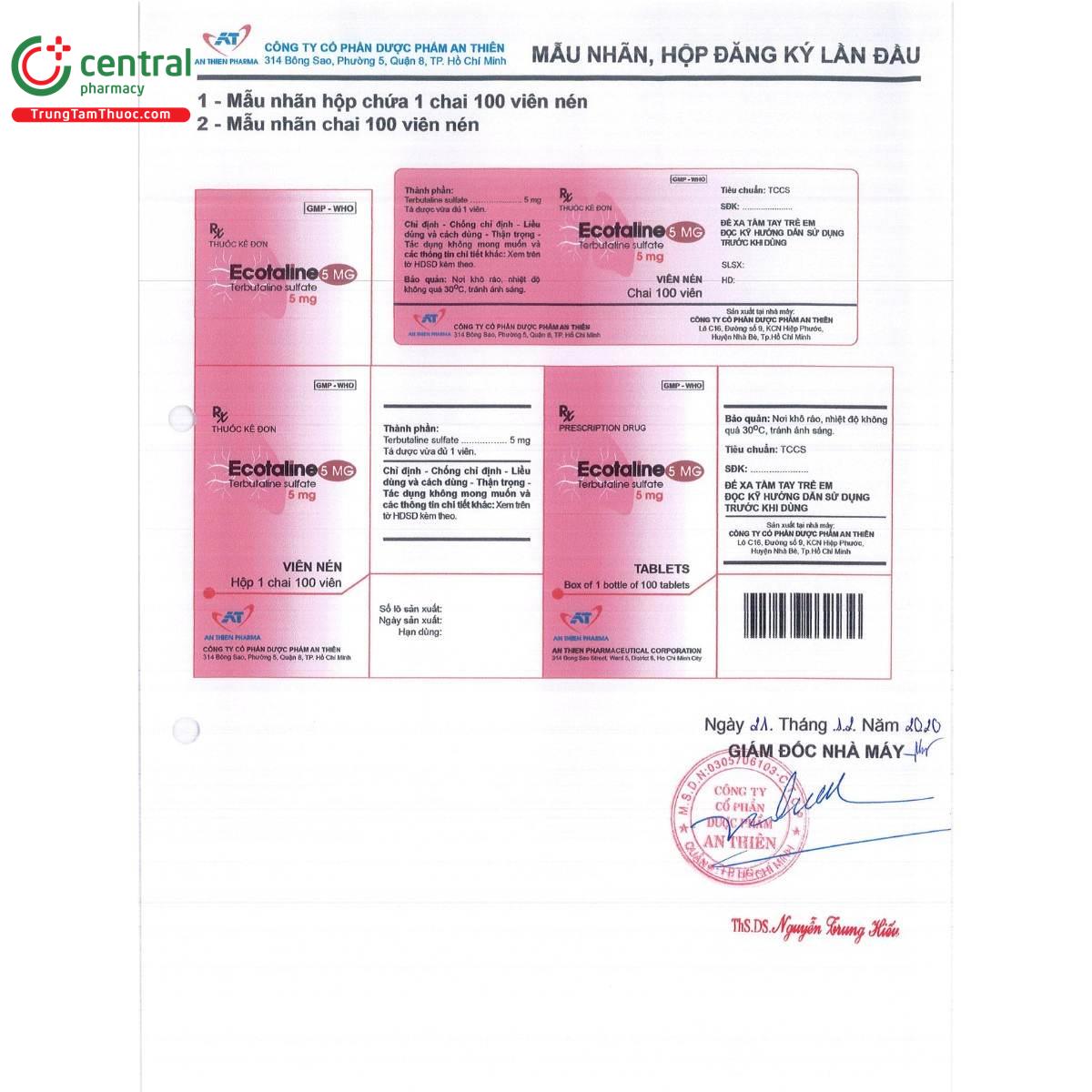 thuoc ecotaline 5mg 8 D1333 thuoc ecotaline 5mg 8 D1333