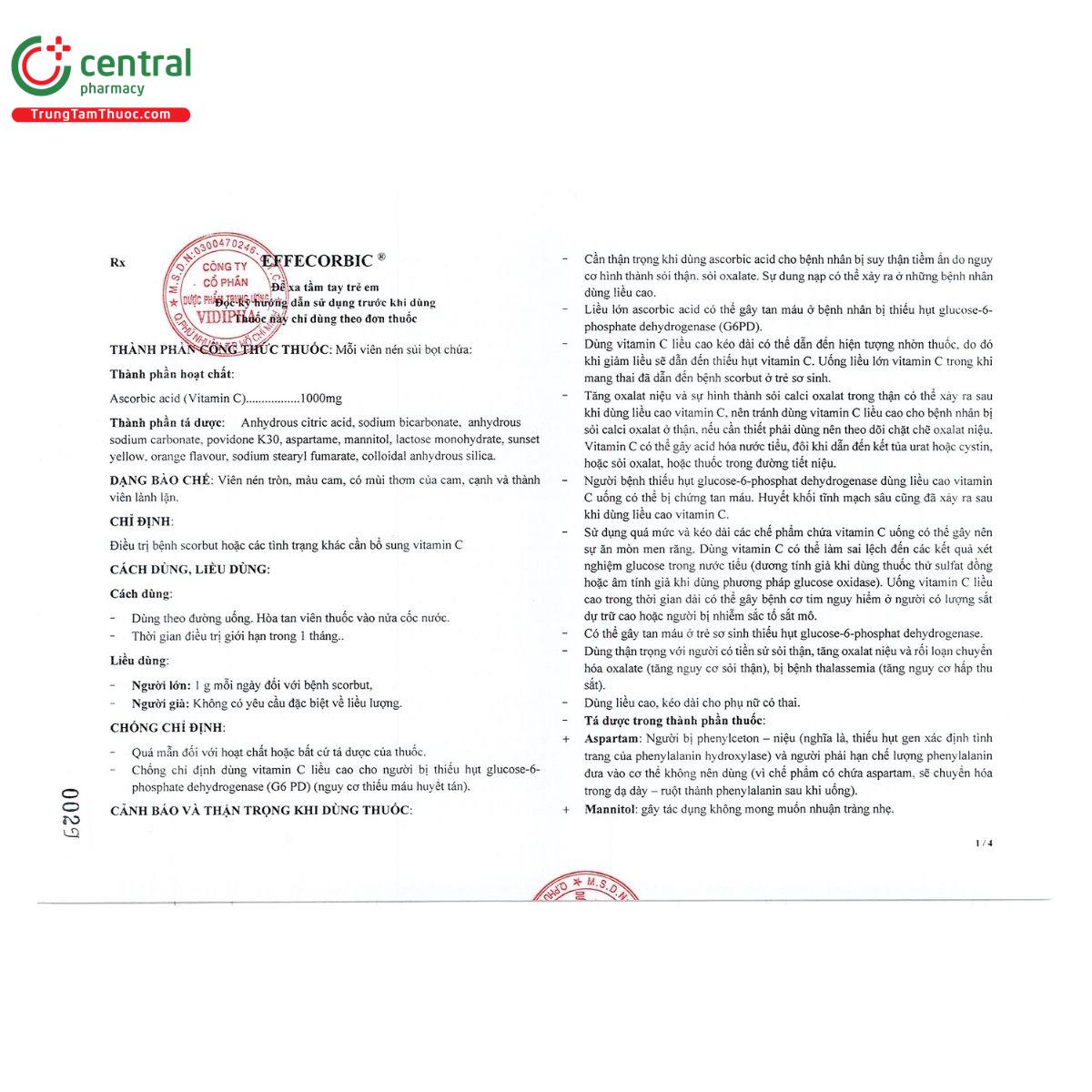 thuoc effecorbic 1000mg 3 P6682