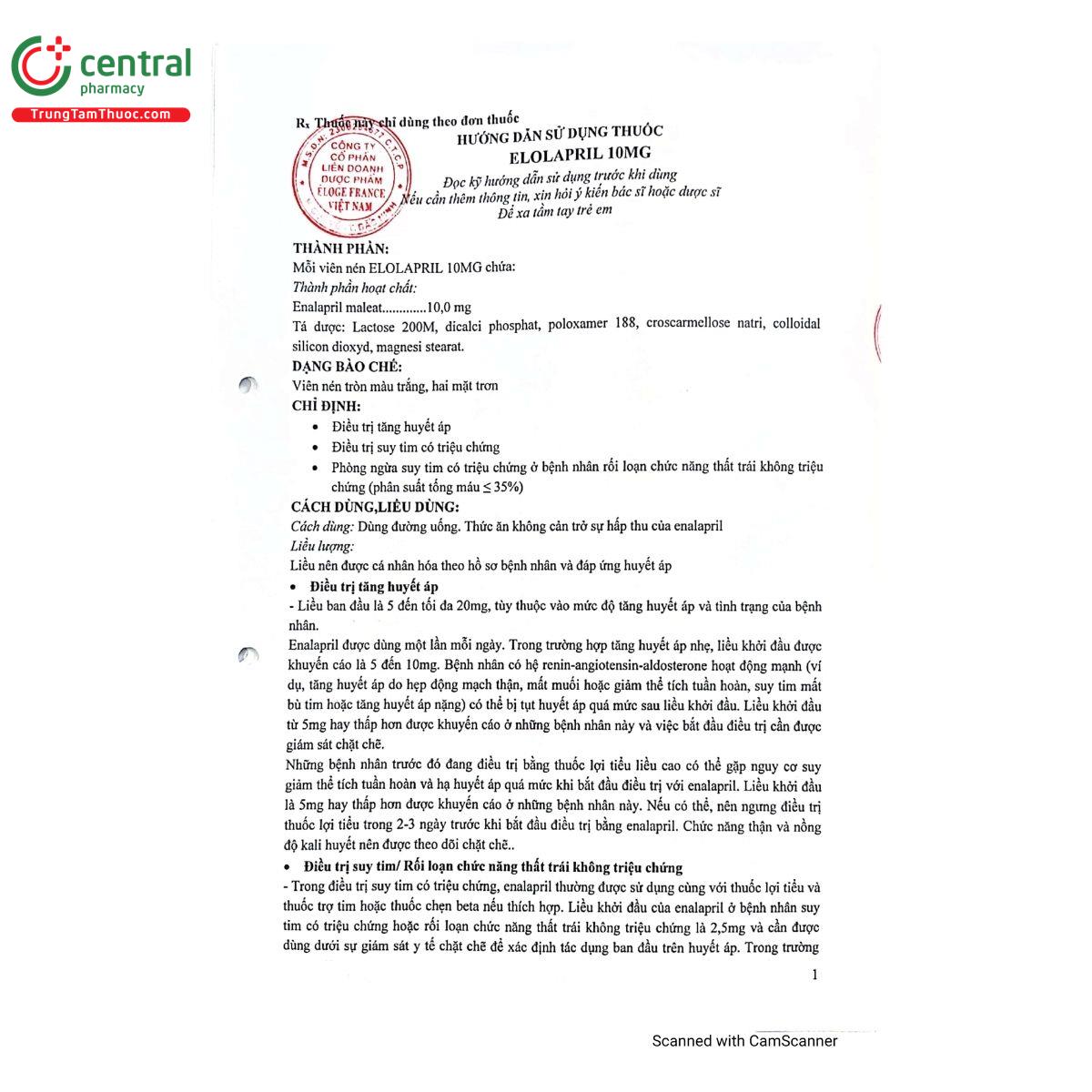 thuoc elolapril 10mg 3 M5388 thuoc elolapril 10mg 3 M5388