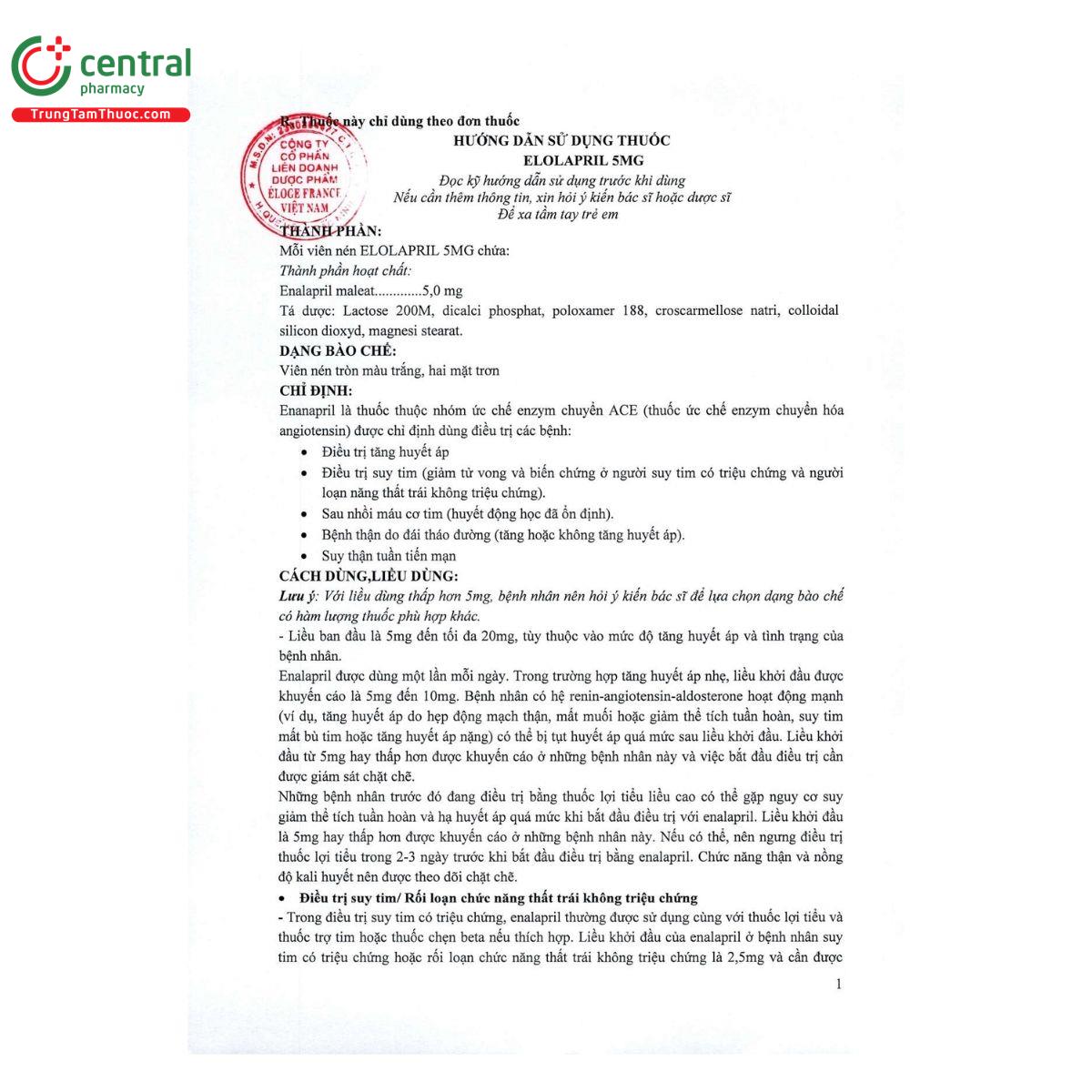 thuoc elolapril 5mg 3 T7710 thuoc elolapril 5mg 3 T7710