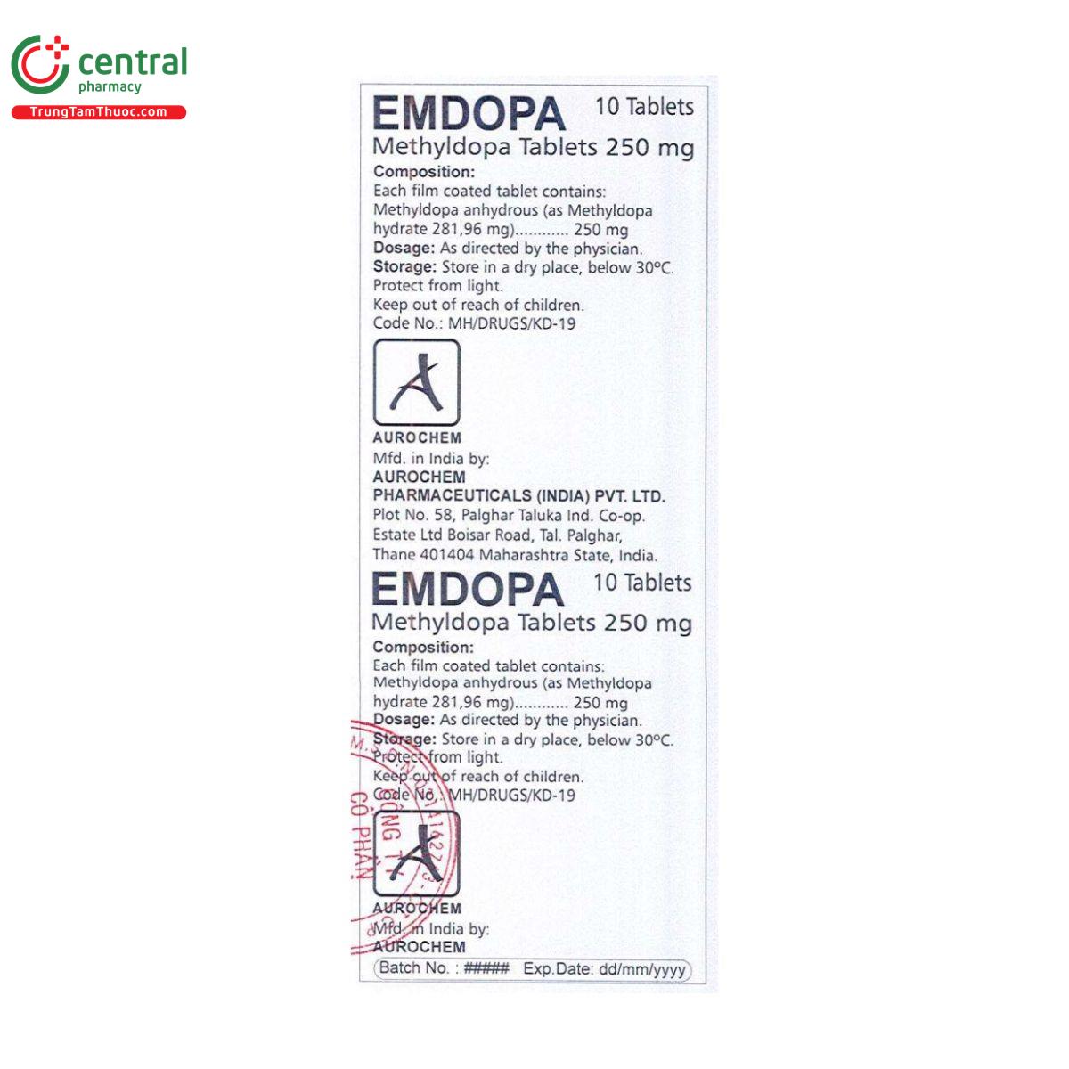 thuoc emdopa 7 M5185 thuoc emdopa 7 M5185