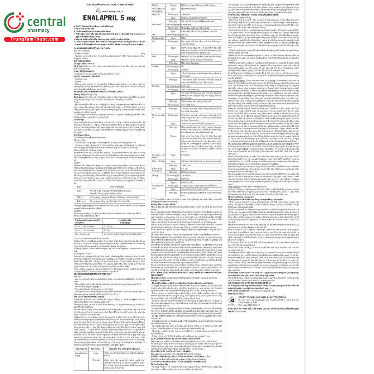 thuoc enalapril 5mg domesco 8 D1853