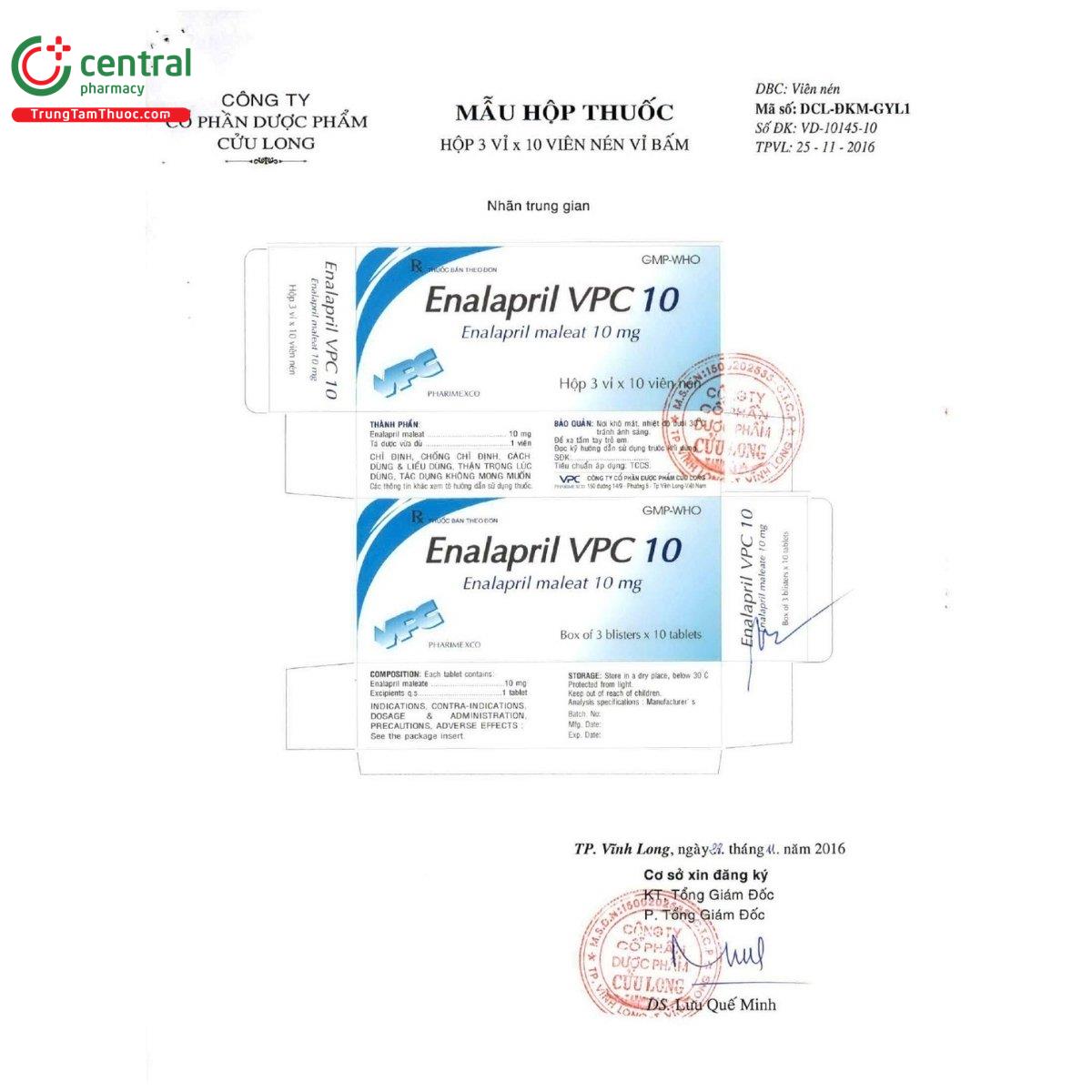 thuoc enalapril vpc 10 2 H3525 thuoc enalapril vpc 10 2 H3525