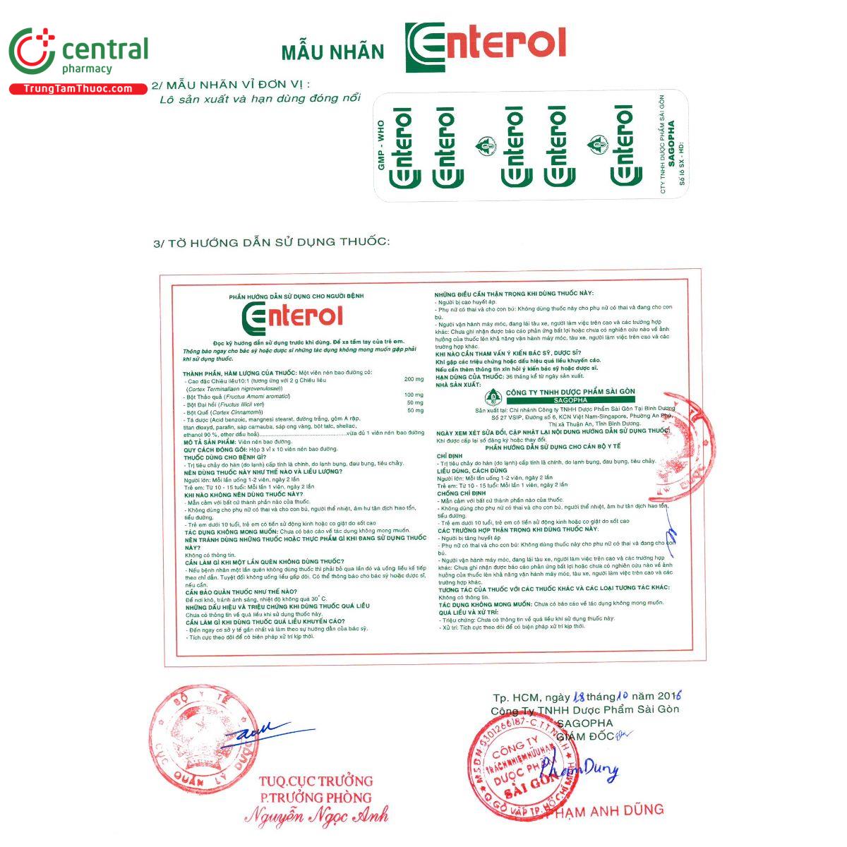 thuoc enterol sagopha 3 B0462 thuoc enterol sagopha 3 B0462