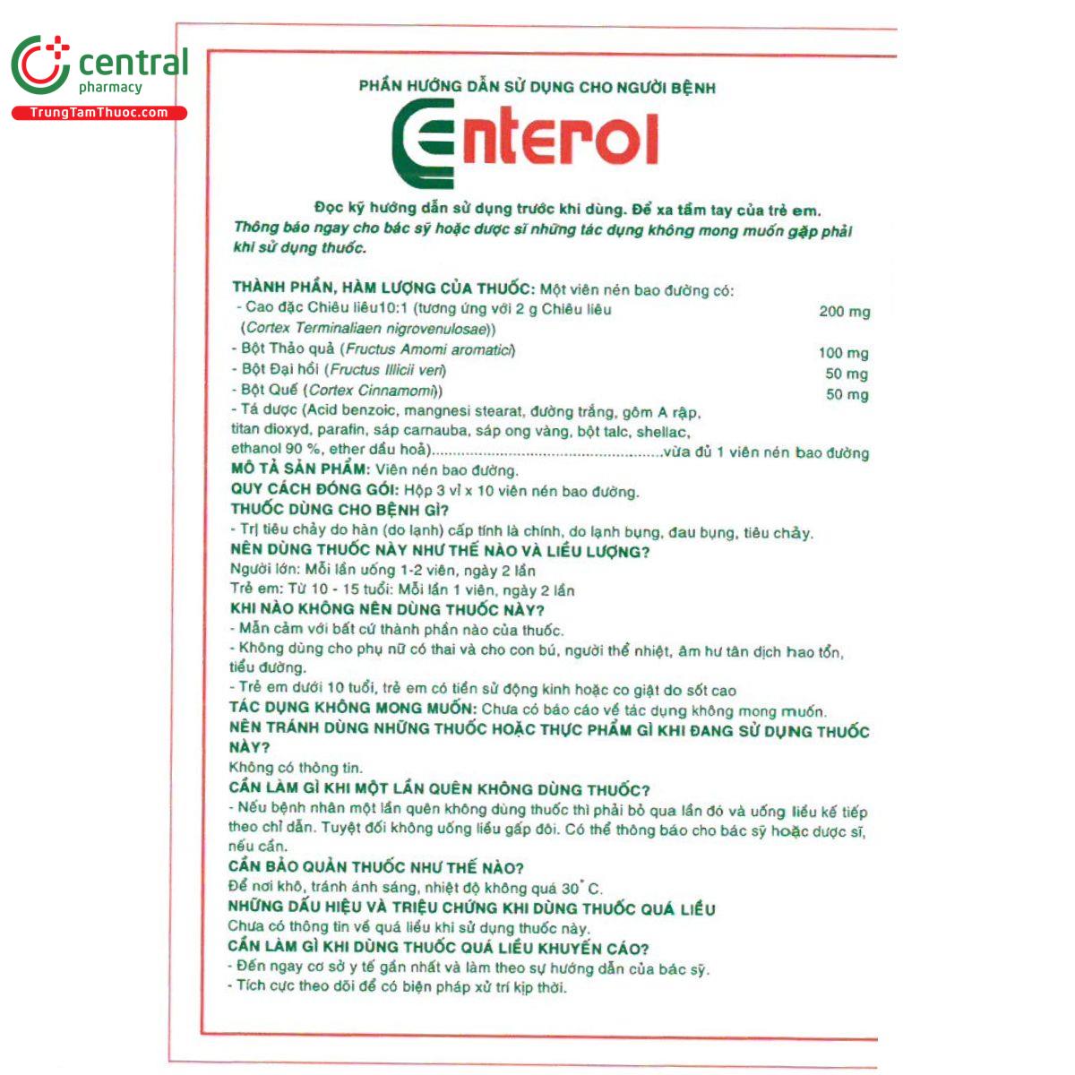 thuoc enterol sagopha 4 J3111 thuoc enterol sagopha 4 J3111