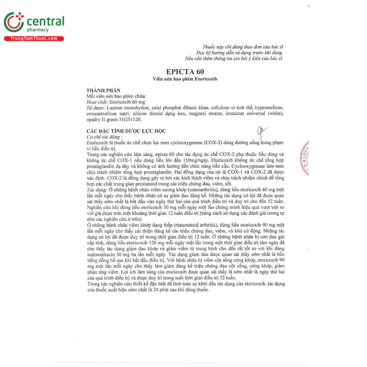 thuoc epicta 60 7 F2814 thuoc epicta 60 7 F2814