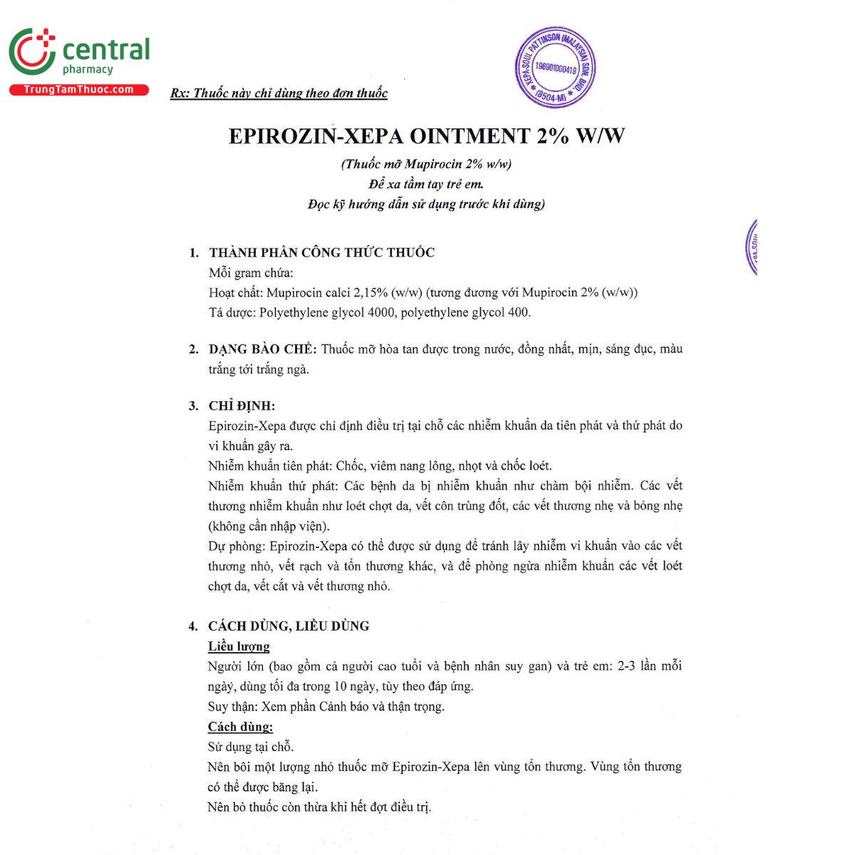 thuoc epirozin xepa ointment 2 w w 6 I3644