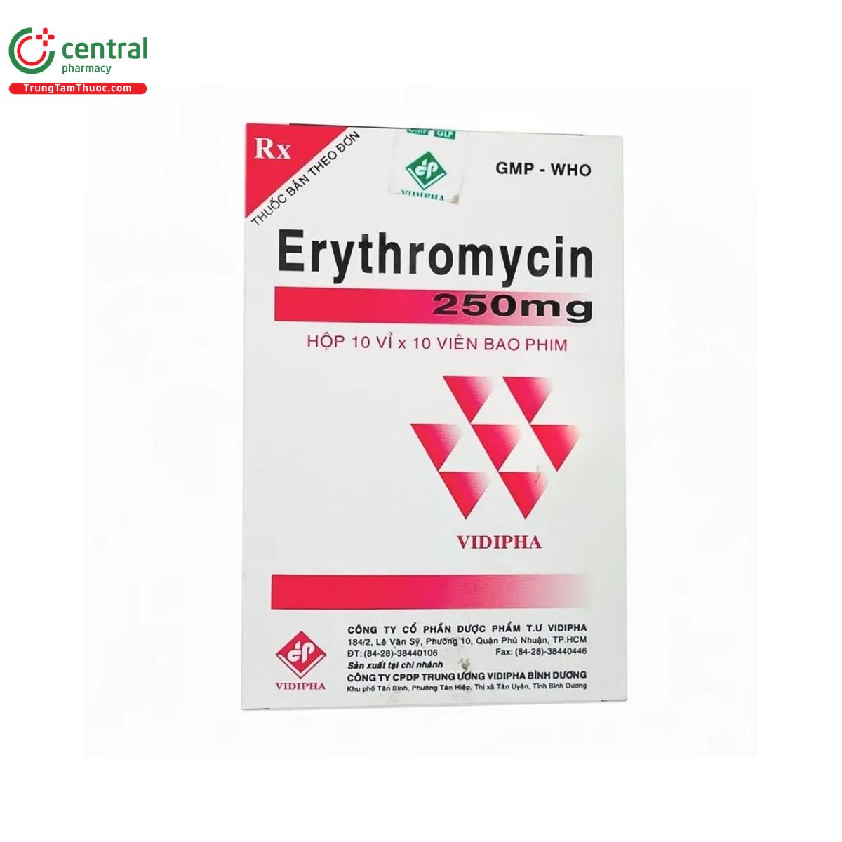 thuoc erythromycin 250mg vidipha vien bao phim 2 D1531 thuoc erythromycin 250mg vidipha vien bao phim 2 D1531