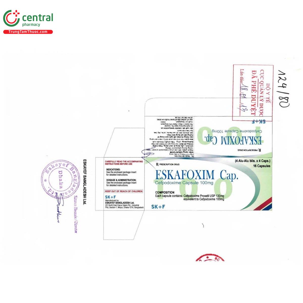thuoc eskafoxim 100 2 D1031 thuoc eskafoxim 100 2 D1031