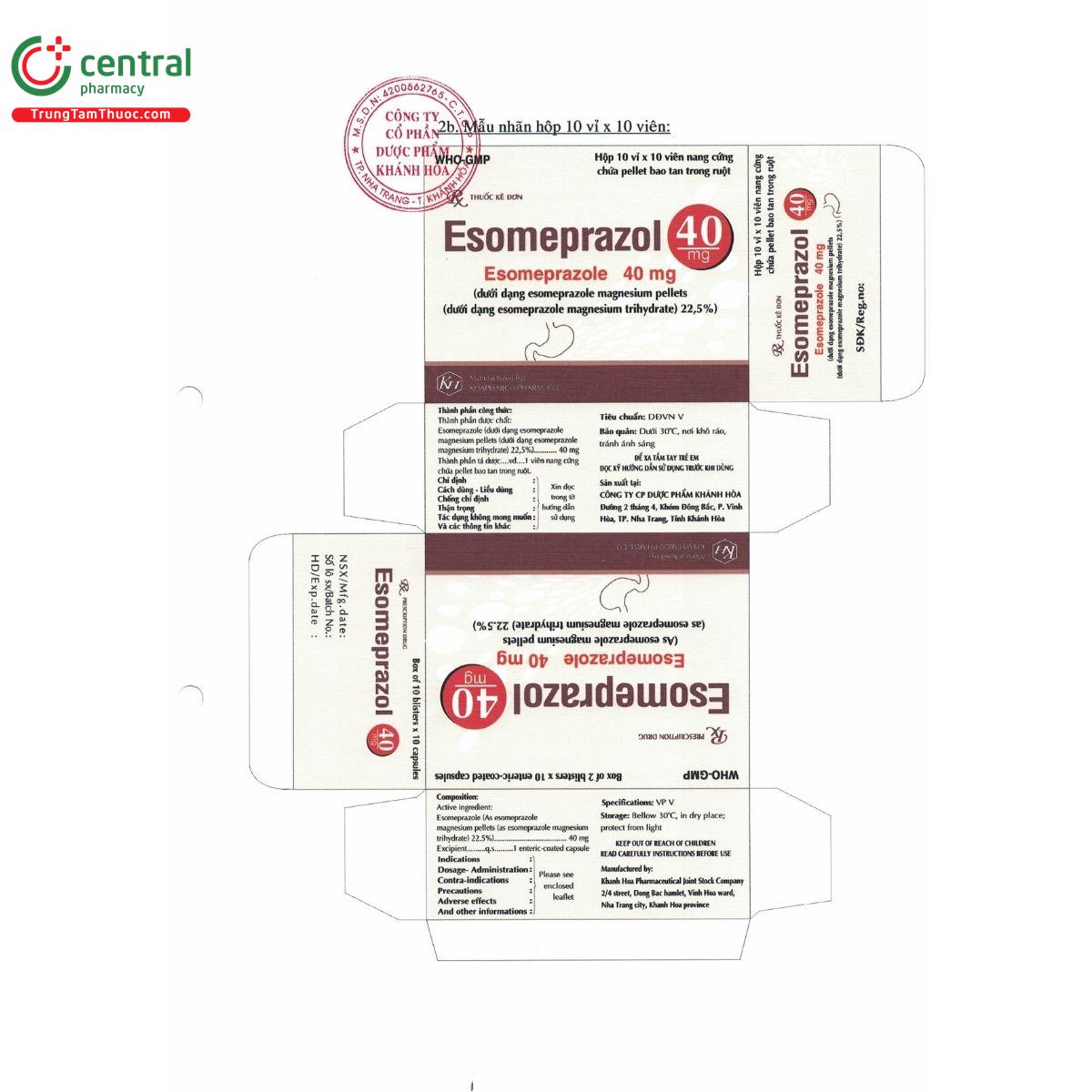 thuoc esomeprazol 40mg khapharco 4 C0757 thuoc esomeprazol 40mg khapharco 4 C0757