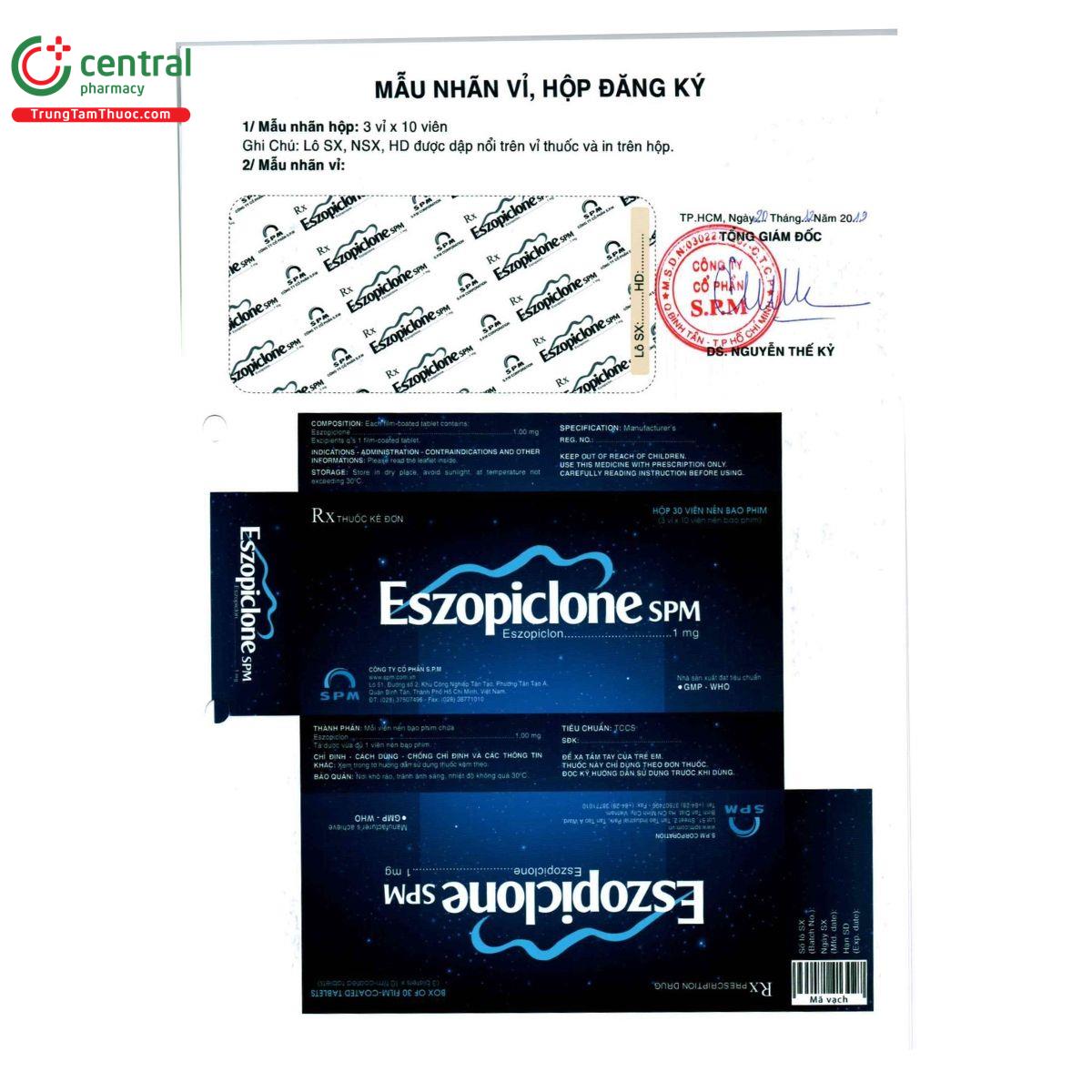 thuoc eszopiclone spm 1 mg 2 H3254