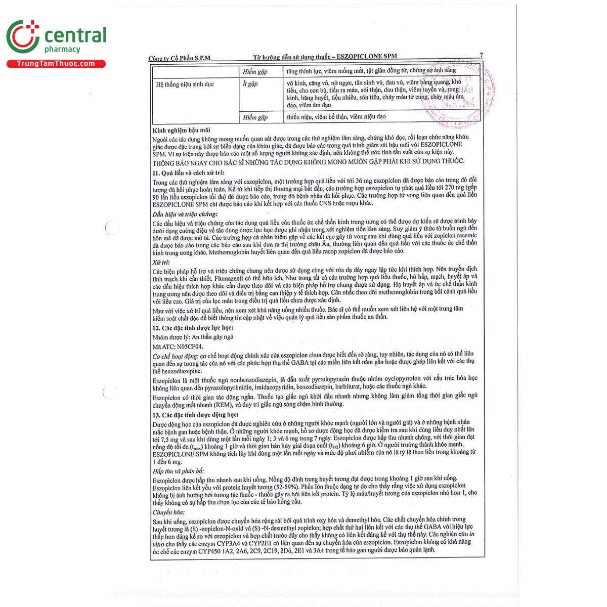 thuoc eszopiclone spm 1 mg 9 M5633
