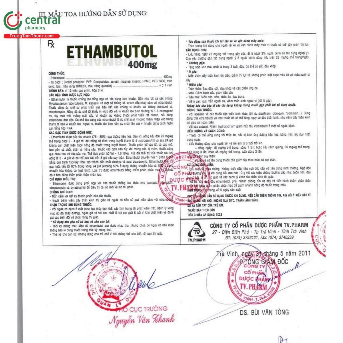 thuoc ethambutol 400mg tv pharm 6 Q6142 thuoc ethambutol 400mg tv pharm 6 Q6142