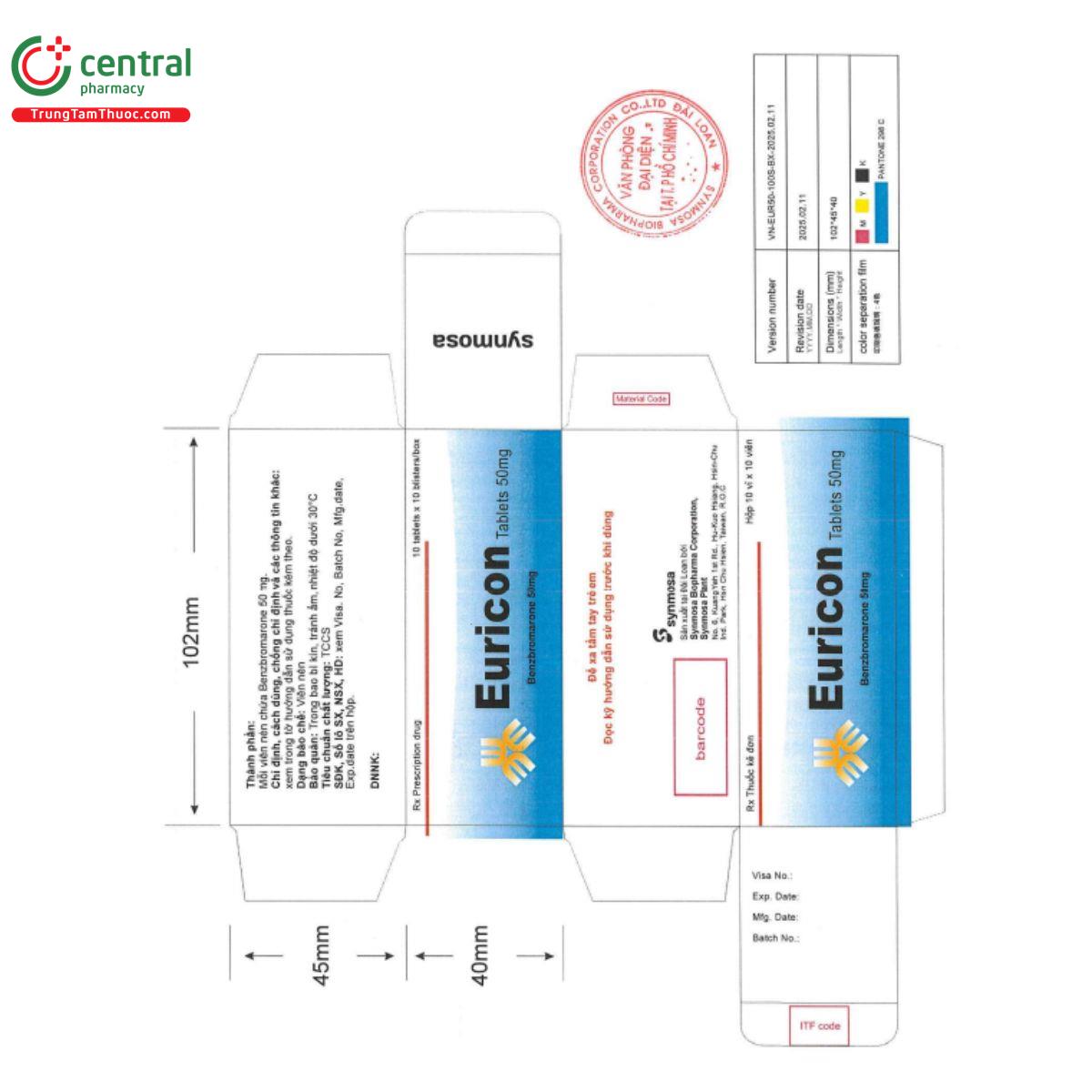 thuoc euricon tablets 50 mg 6 A0280