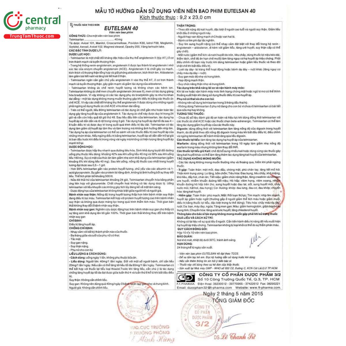 thuoc eutelsan 40 4 N5458 thuoc eutelsan 40 4 N5458