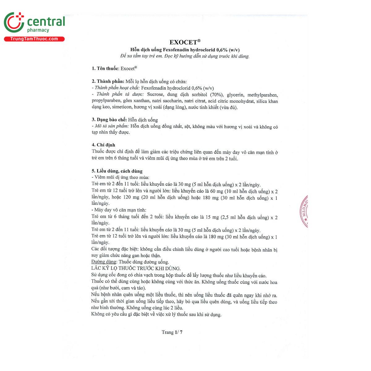 thuoc exocet 0 6 3 H3277 thuoc exocet 0 6 3 H3277