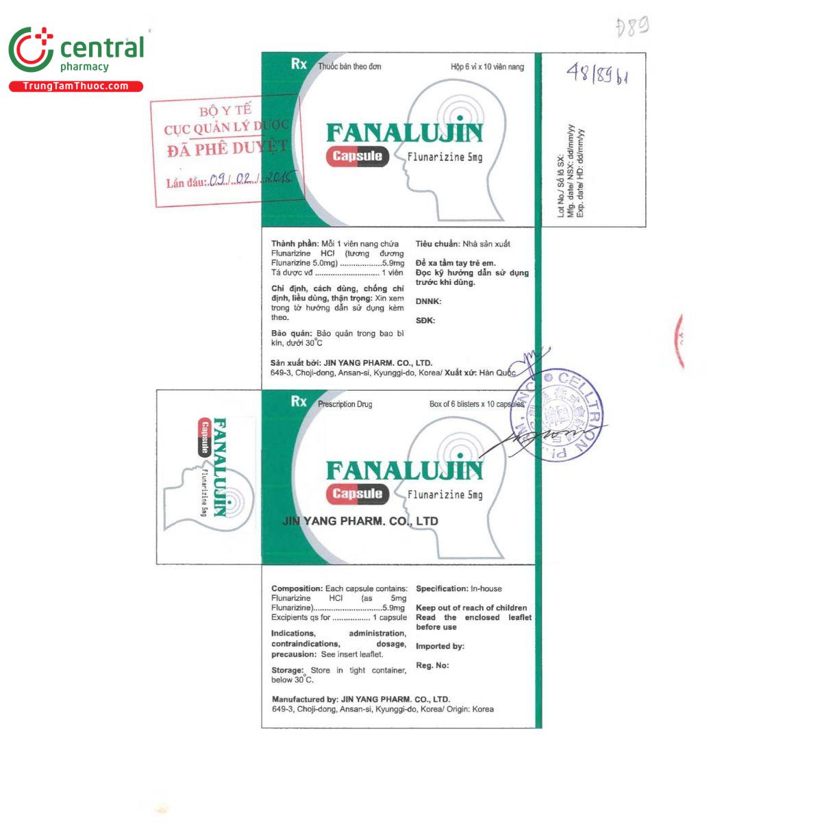 thuoc fanalujin capsule 5mg 3 G2137 thuoc fanalujin capsule 5mg 3 G2137